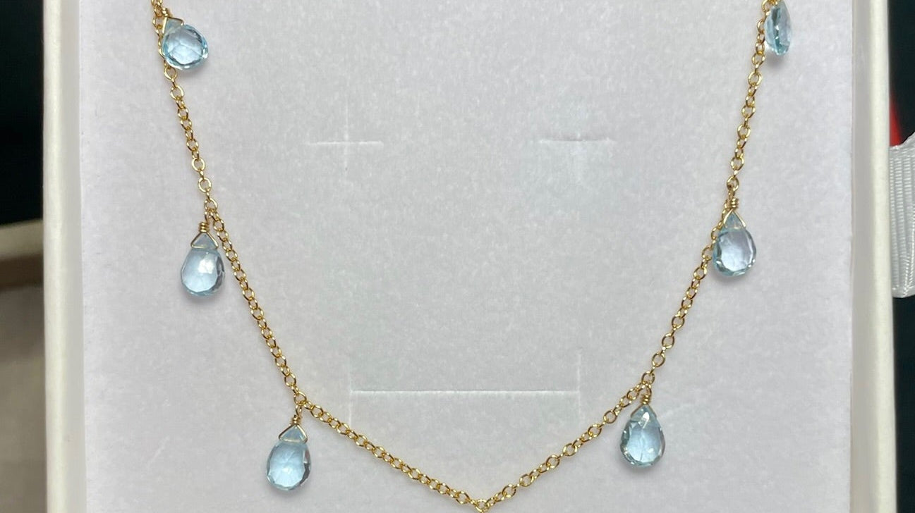 Elegance in Every Drop: Discover the Teardrop Gemstone Cleopatra Necklace