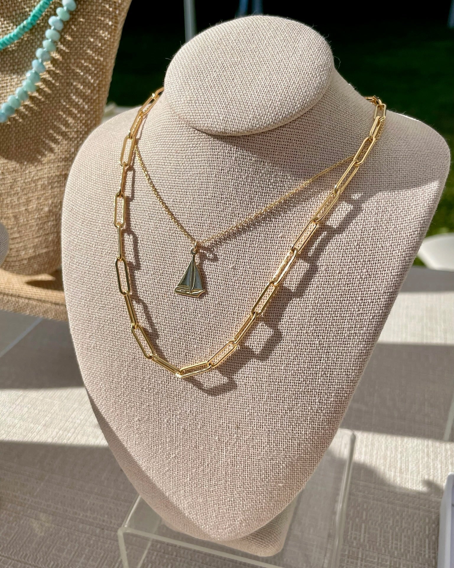 Gold Paperclip Chain Necklace by Hannah May Jewelry