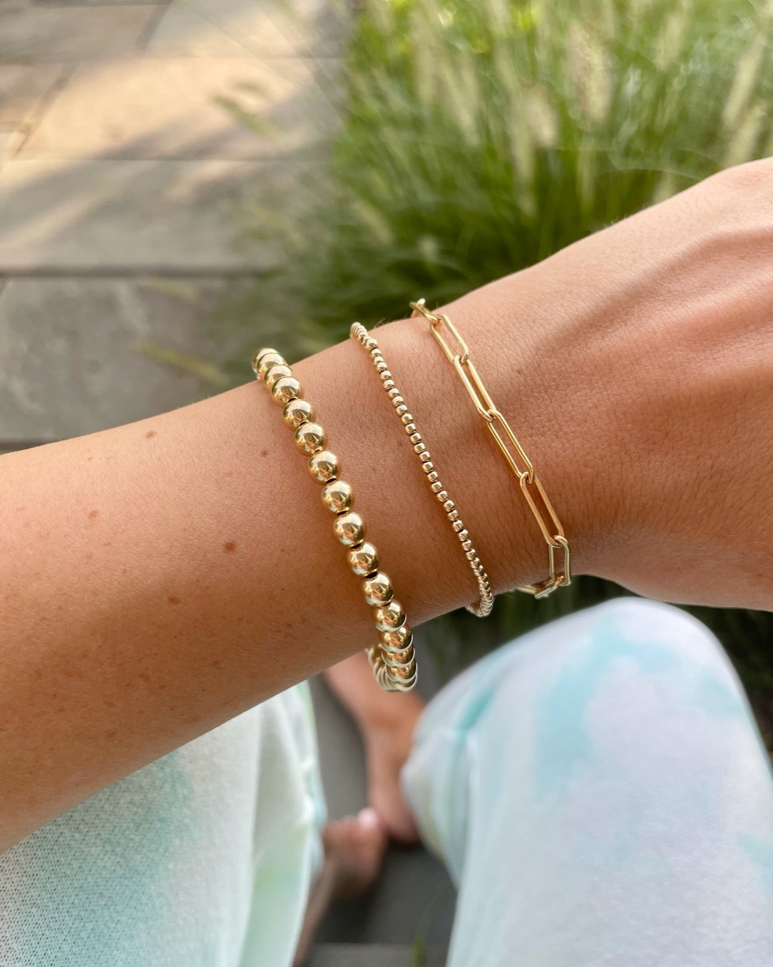 Gold Paperclip Chain Bracelet by Hannah May Jewelry