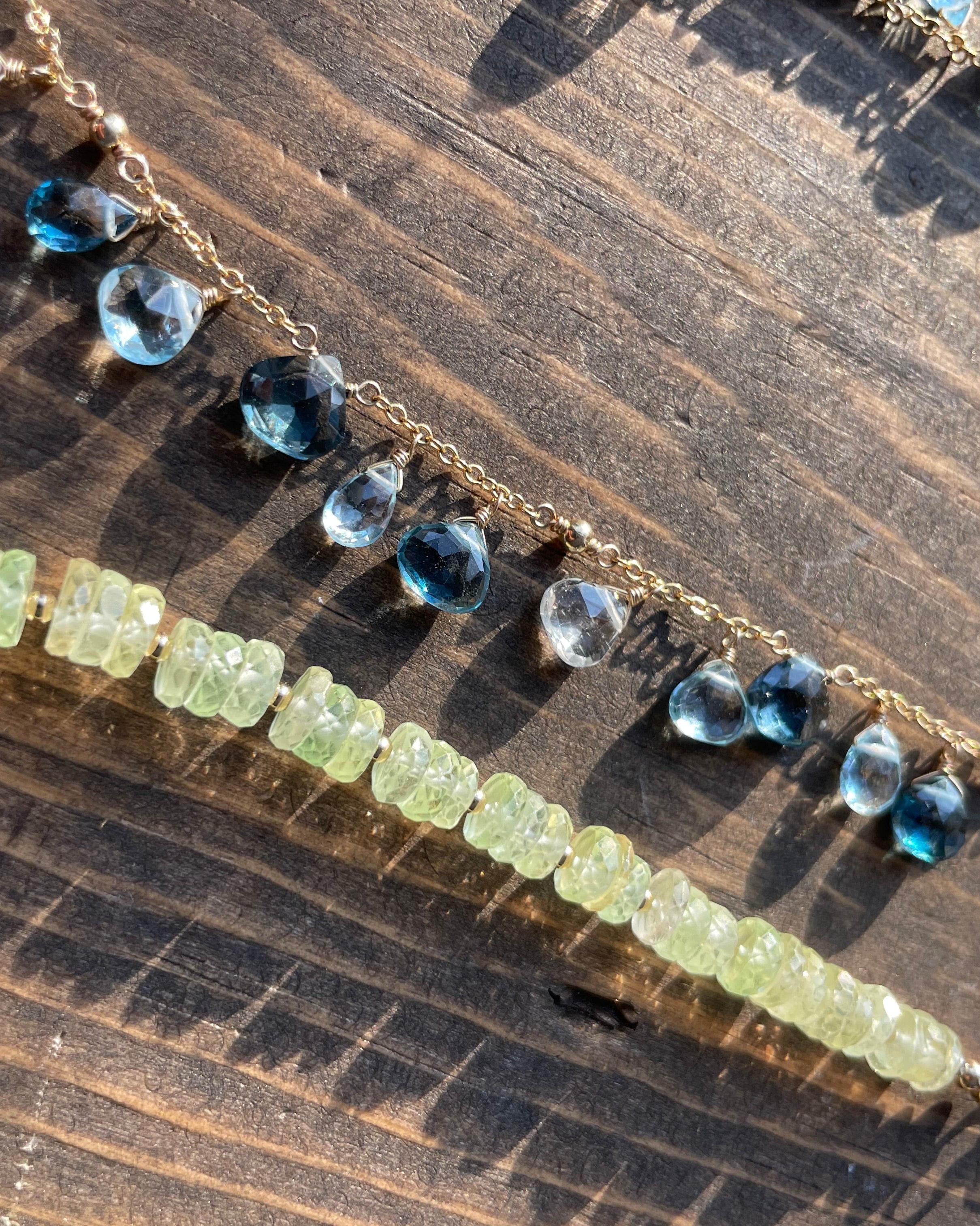 Confetti Gemstone Blue Topaz Necklace Hannah May Jewelry