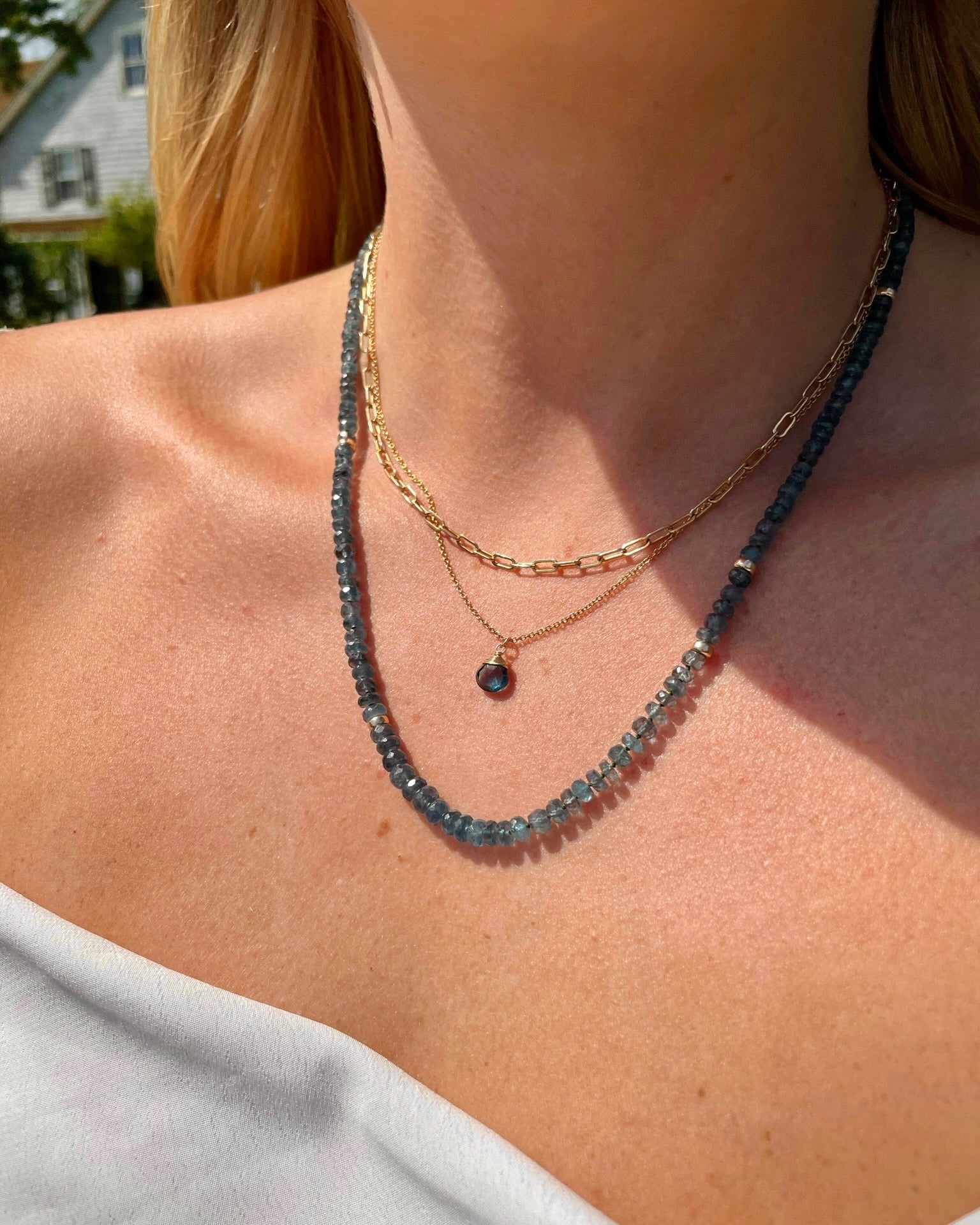 Gold Paperclip Chain Necklace by Hannah May Jewelry