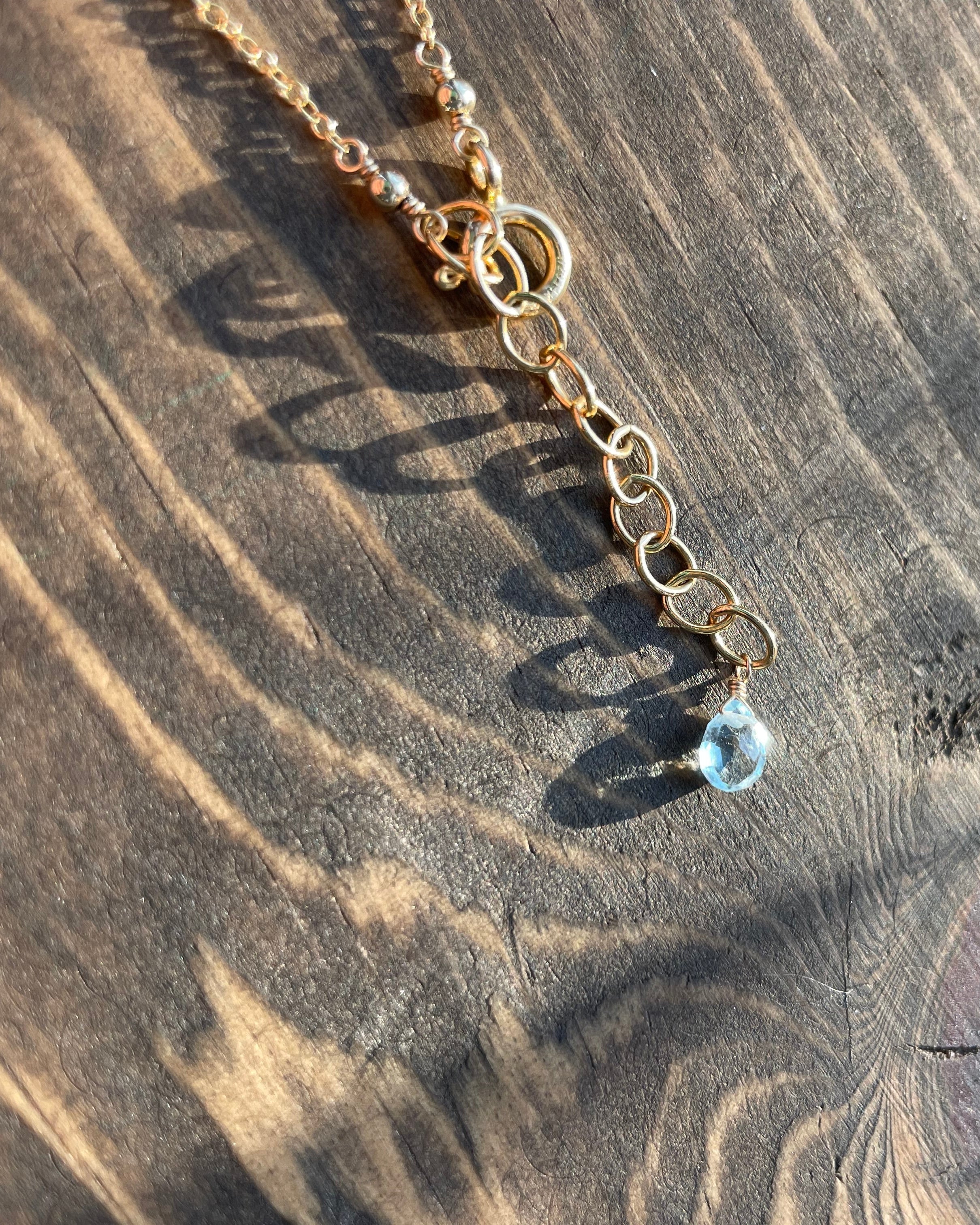 Confetti Blue Topaz Gemstone Necklace by Hannah May Jewelry