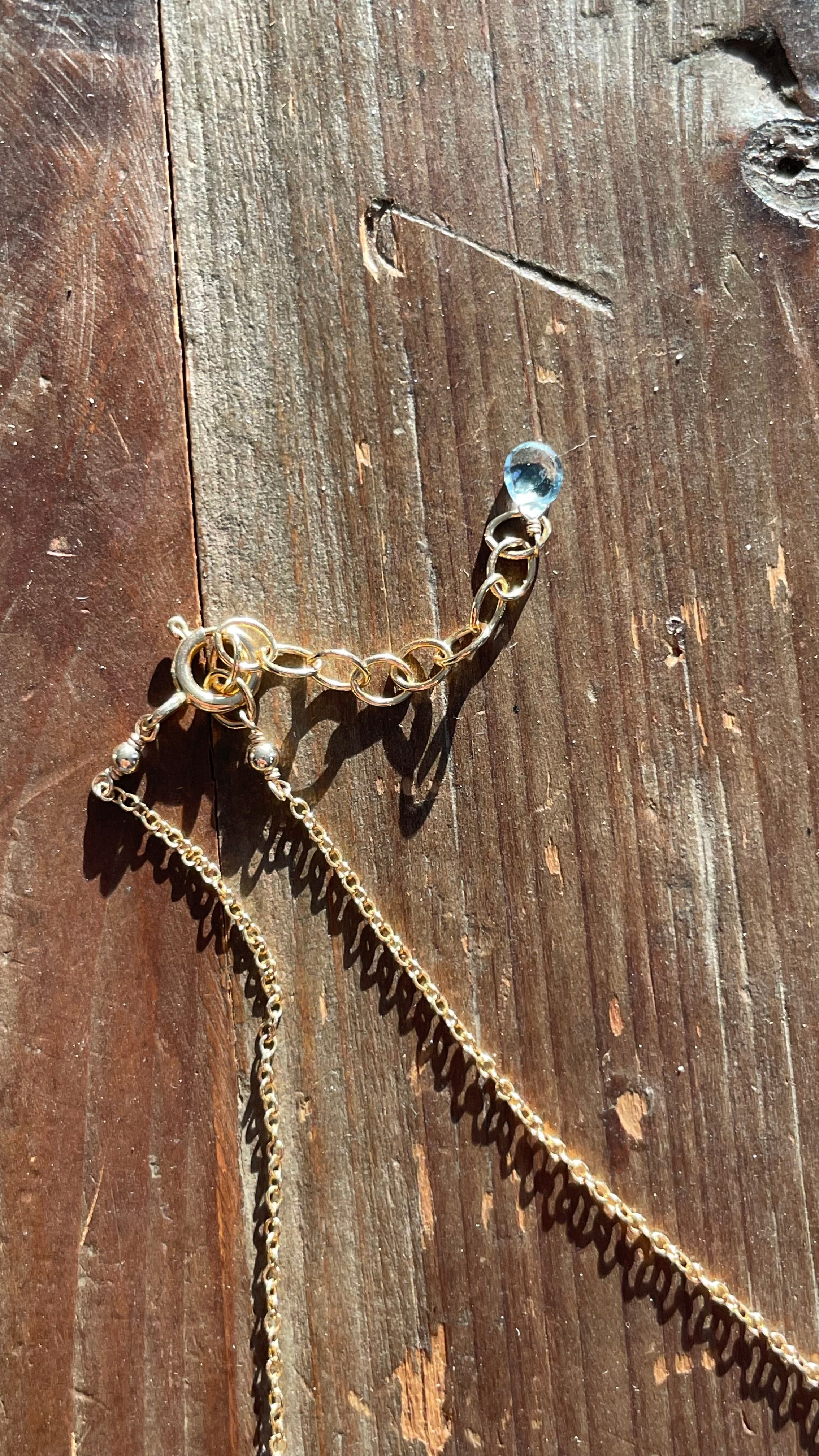 Confetti Gemstone Blue Topaz Necklace Hannah May Jewelry