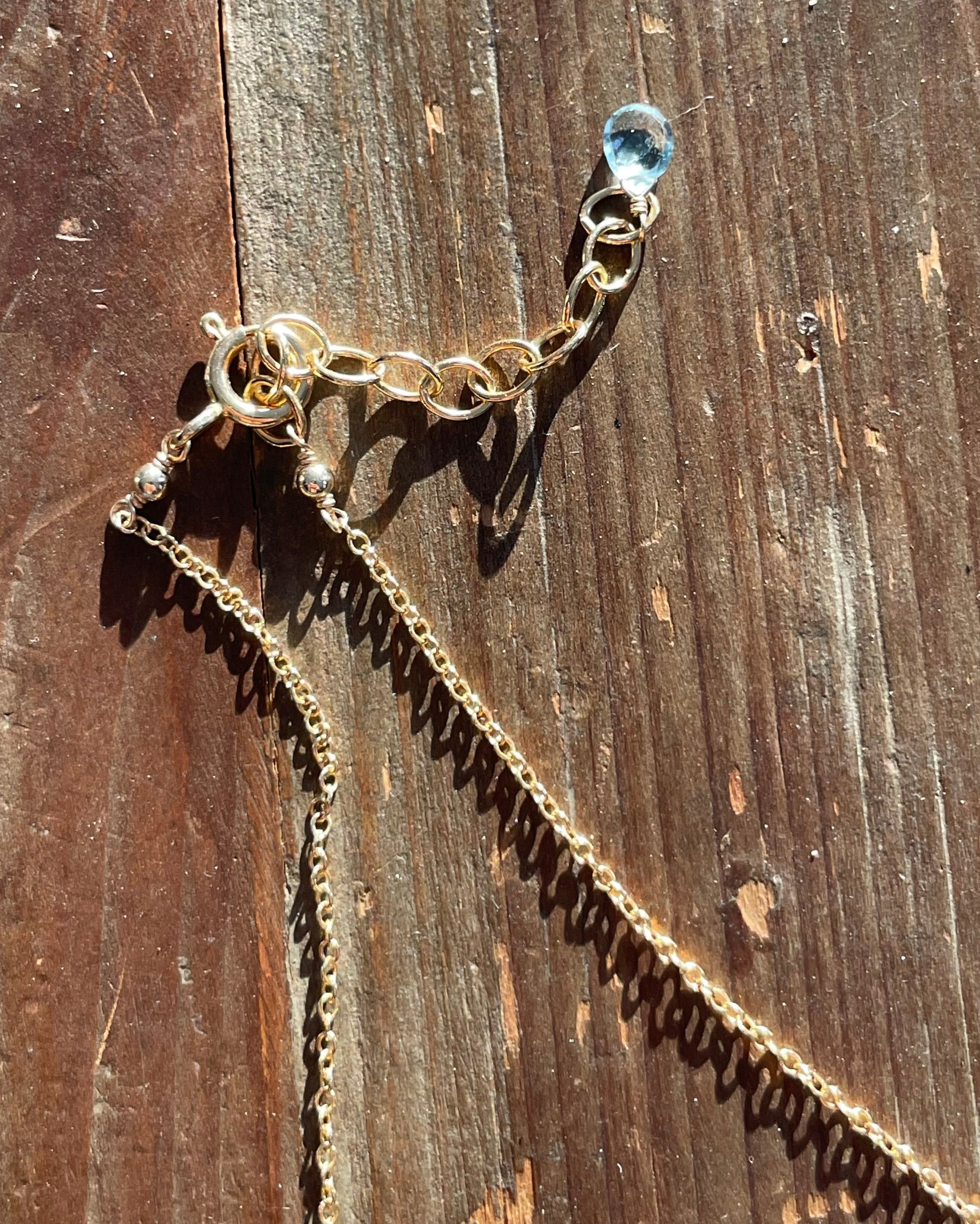 Confetti Blue Topaz Gemstone Necklace by Hannah May Jewelry