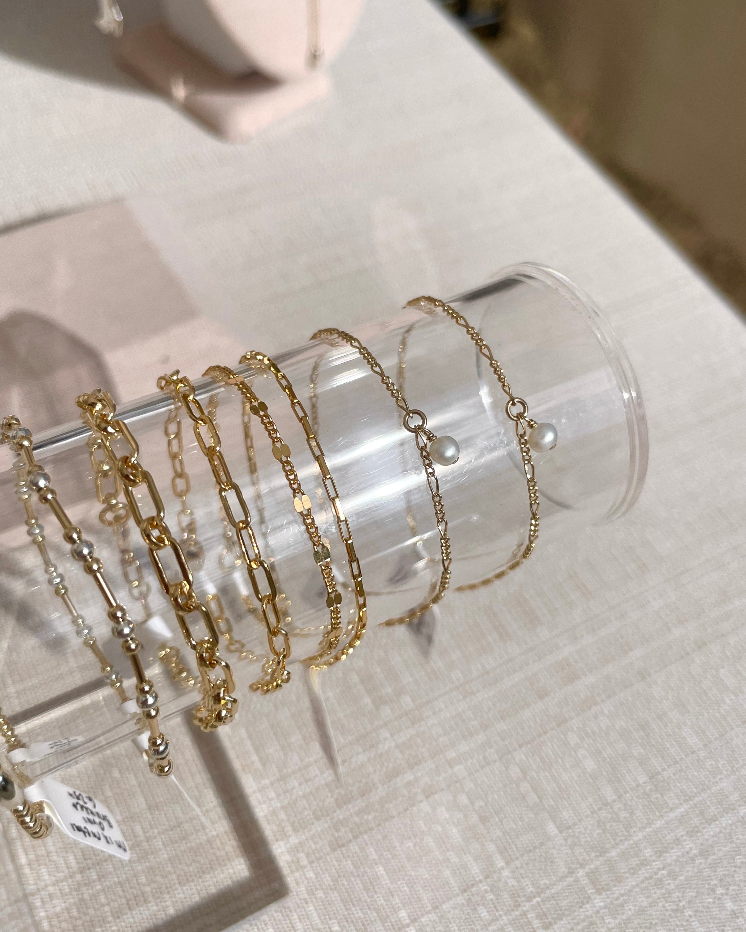 Gold Filled Box Chain Bracelet by Hannah May Jewelry