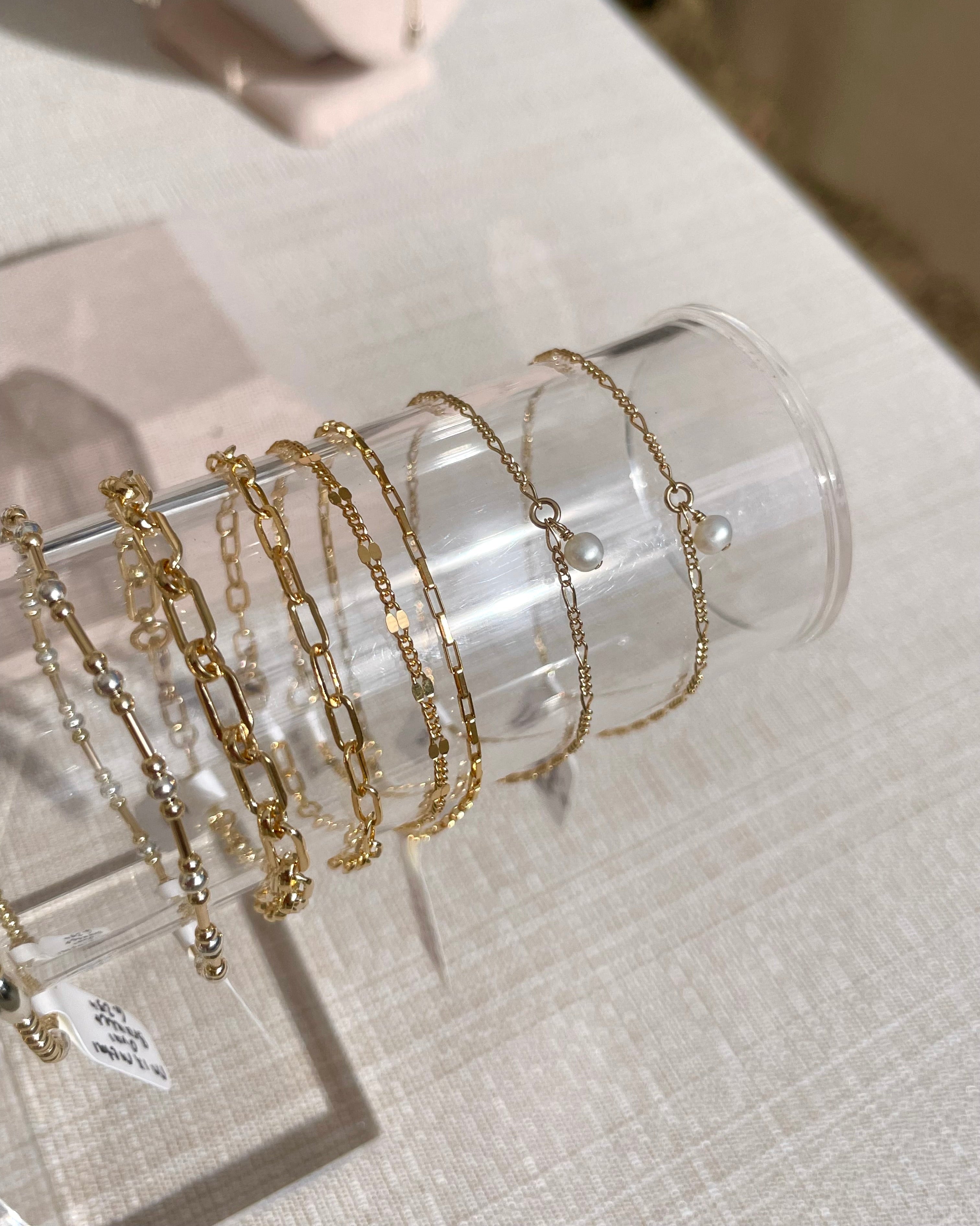 Gold Filled Box Chain Bracelet by Hannah May Jewelry