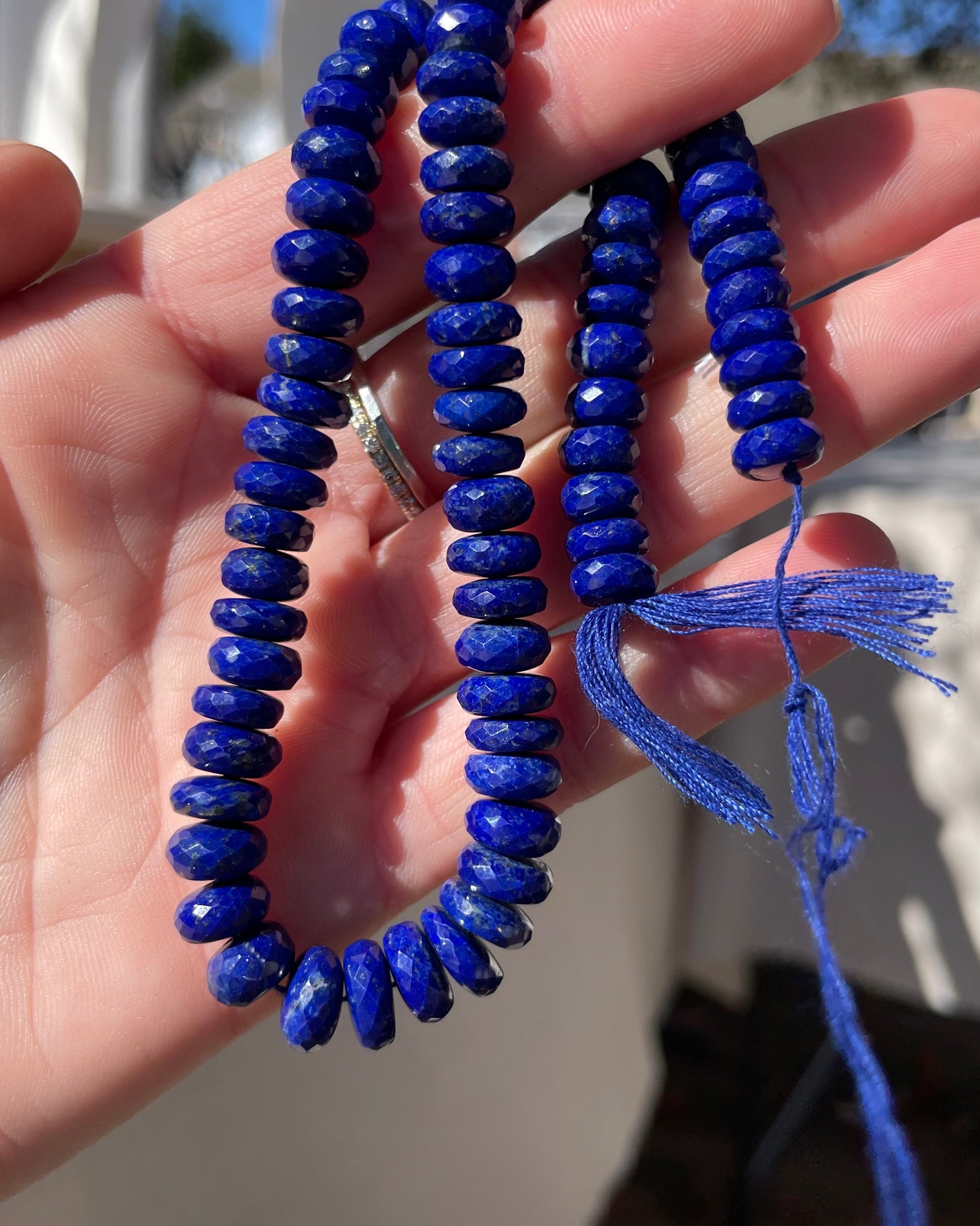 Lapis Lazuli Chain Link Necklace Hannah May Jewelry
