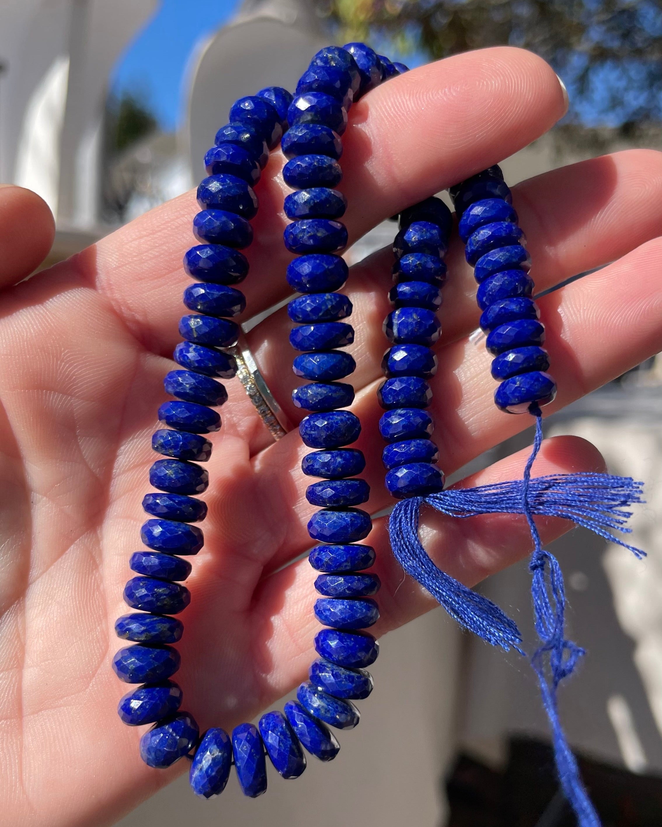Lapis Lazuli Chain Link Necklace by Hannah May Jewelry