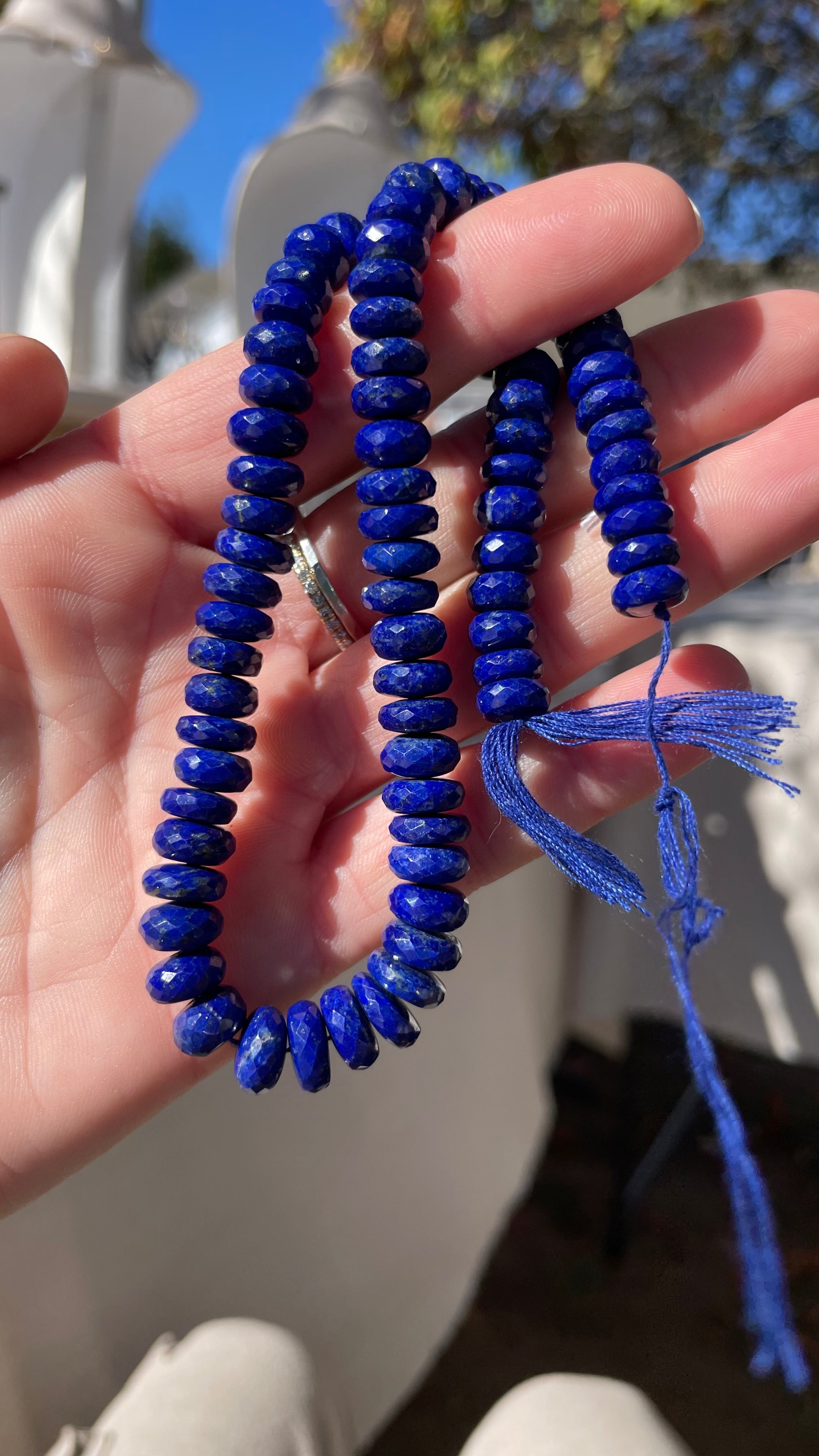 Lapis Lazuli Chain Link Necklace Hannah May Jewelry