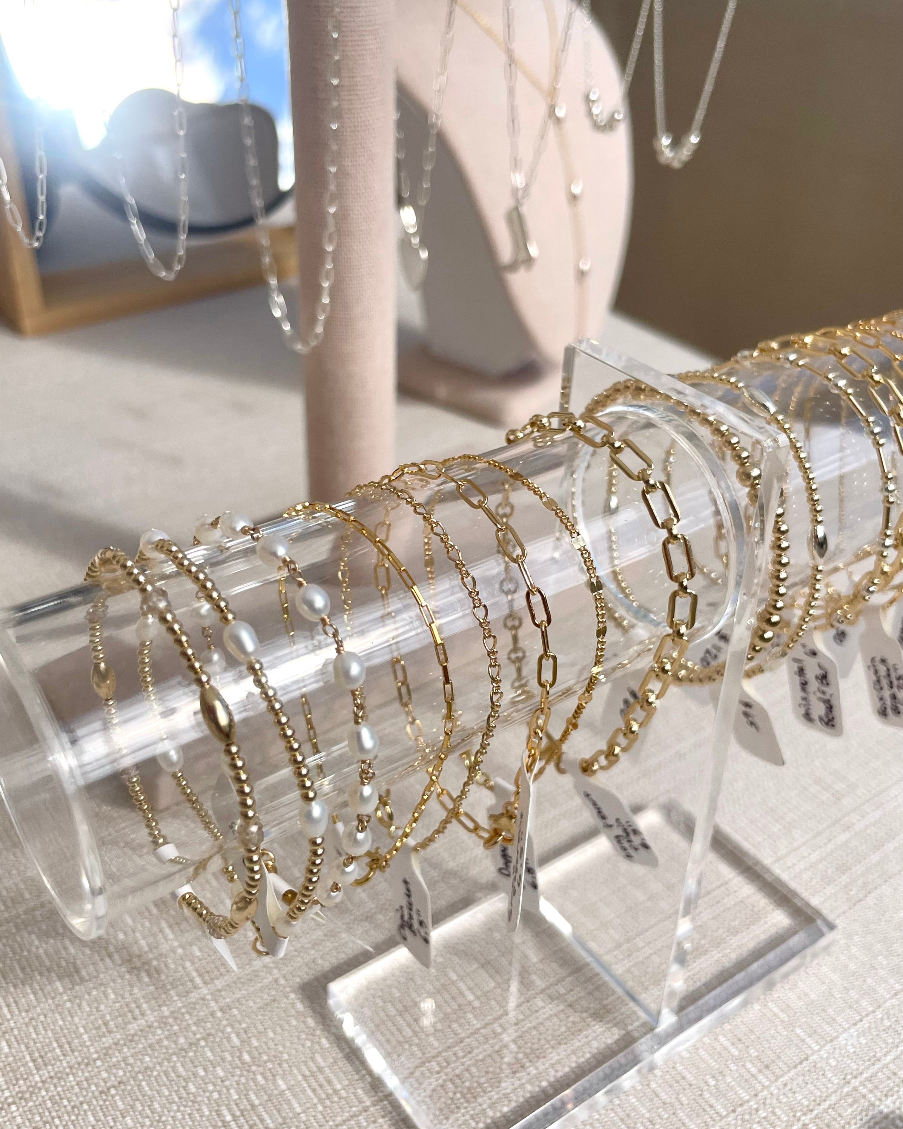 Gold Filled Box Chain Bracelet by Hannah May Jewelry