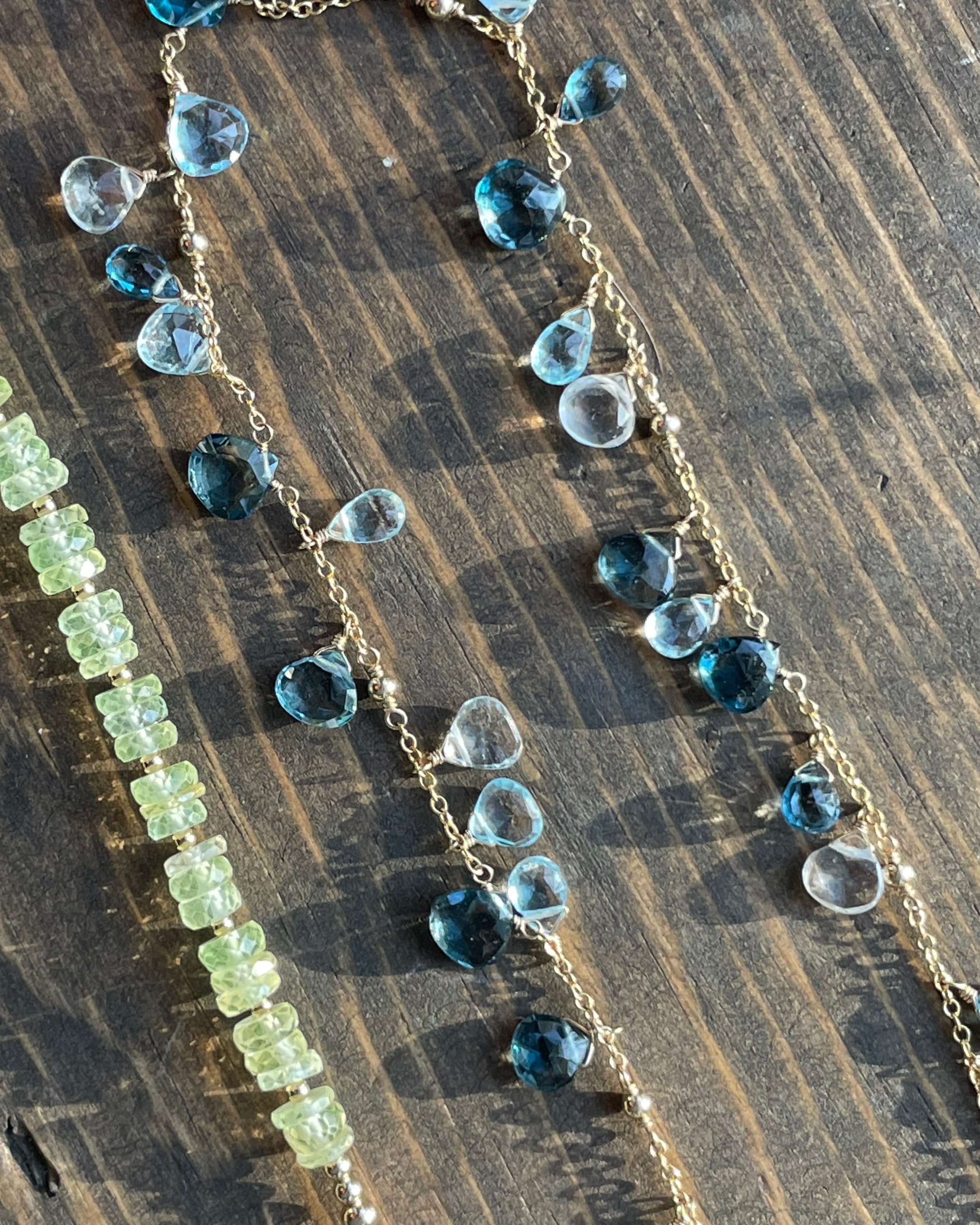 Confetti Blue Topaz Gemstone Necklace by Hannah May Jewelry
