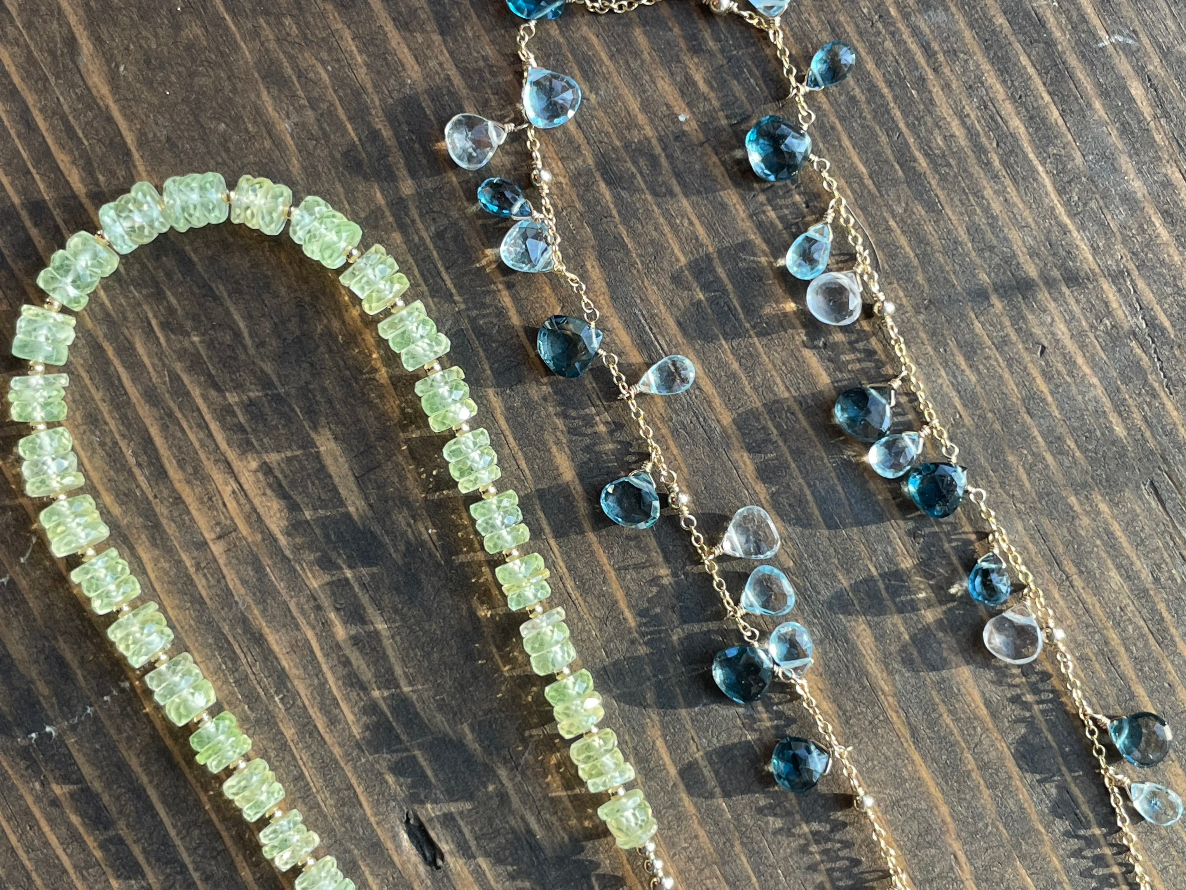 Confetti Gemstone Blue Topaz Necklace Hannah May Jewelry