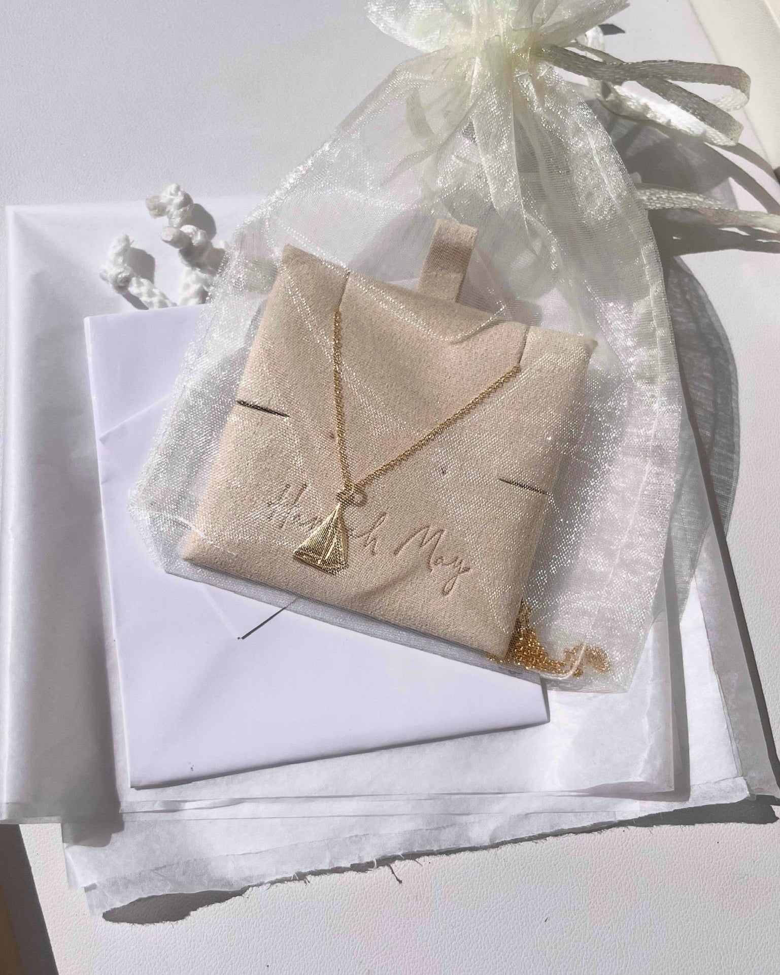 Small Gold Charm Necklace by Hannah May Jewelry
