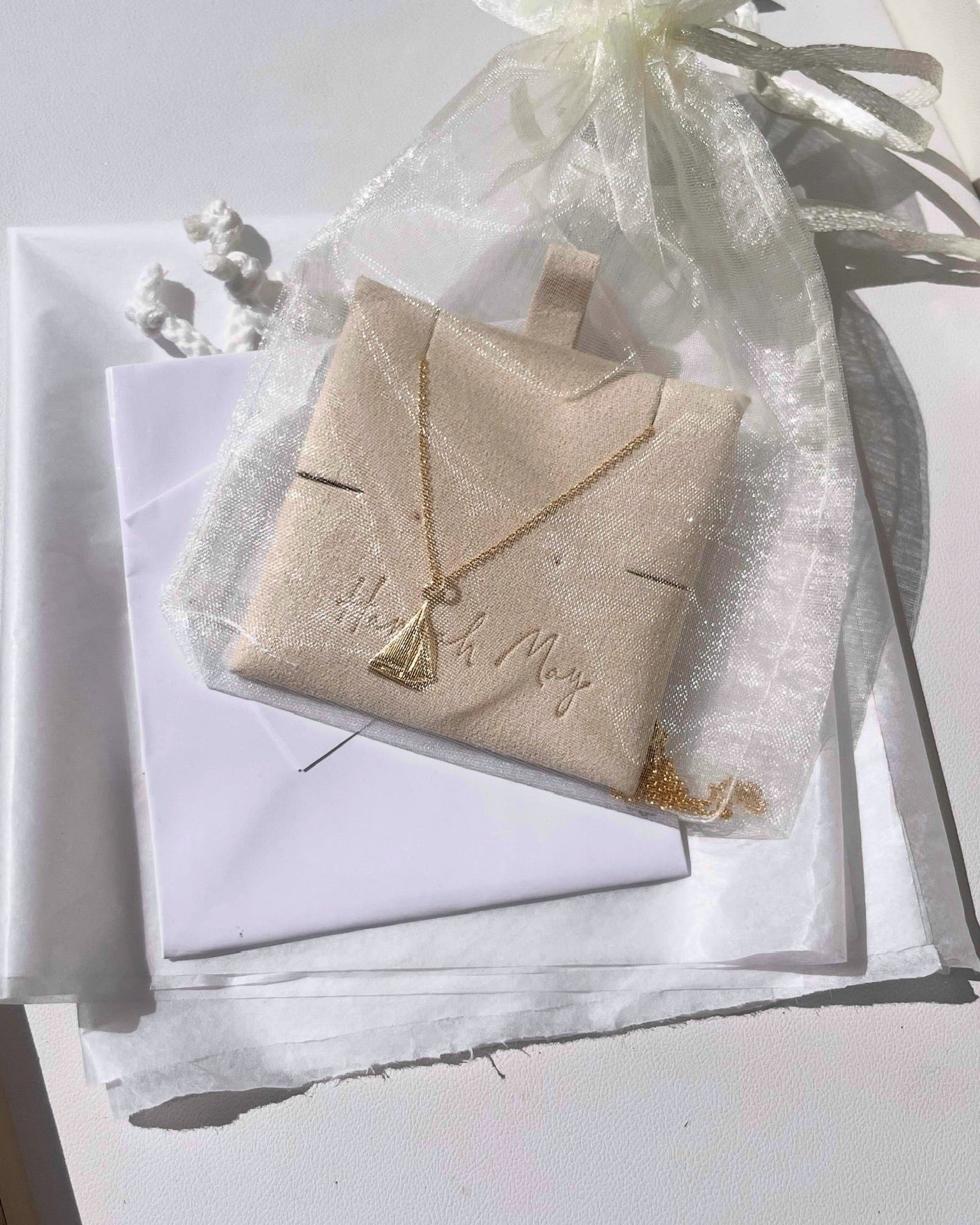 Small Gold Charm Necklace by Hannah May Jewelry