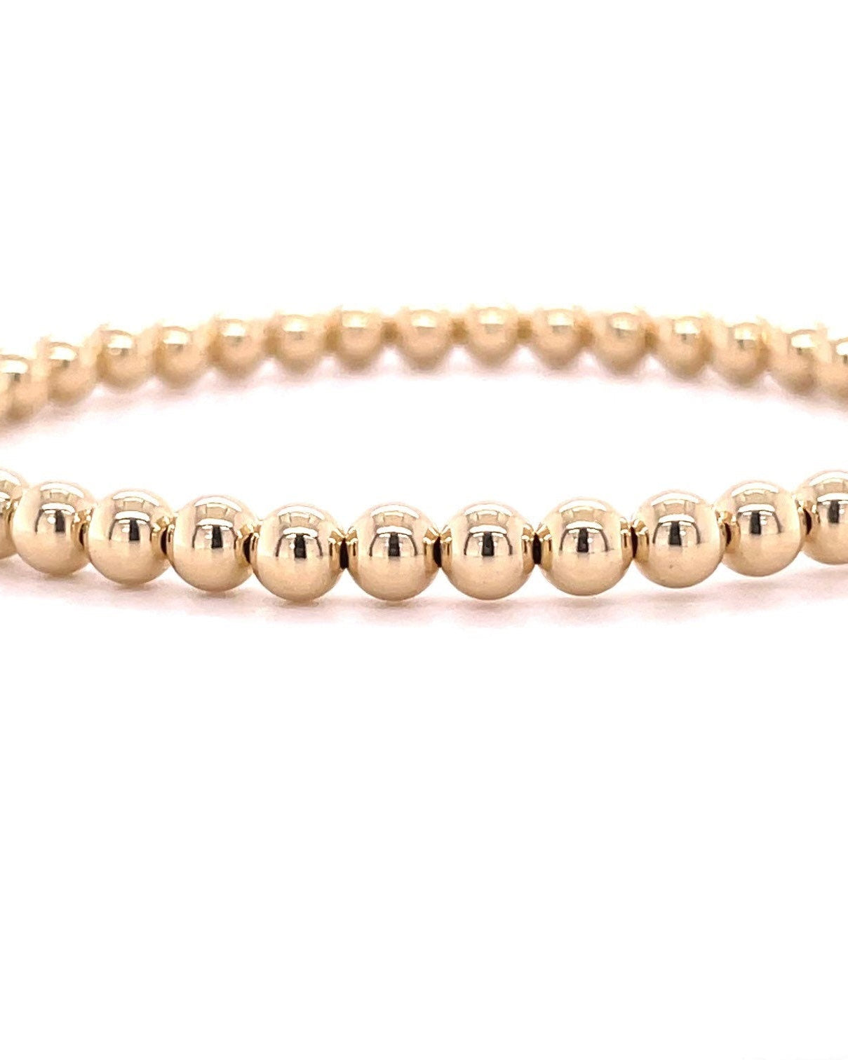 Gold Beaded Bracelet 4mm Hannah May Jewelry