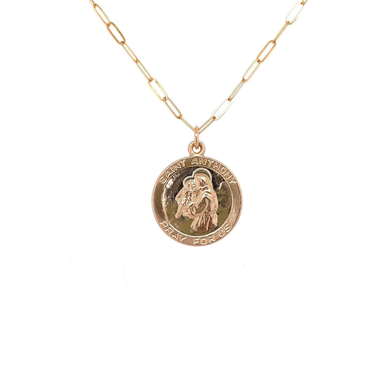 St Anthony Coin Necklace, Protection Necklace, Saint of Lost Items Hannah May Jewelry