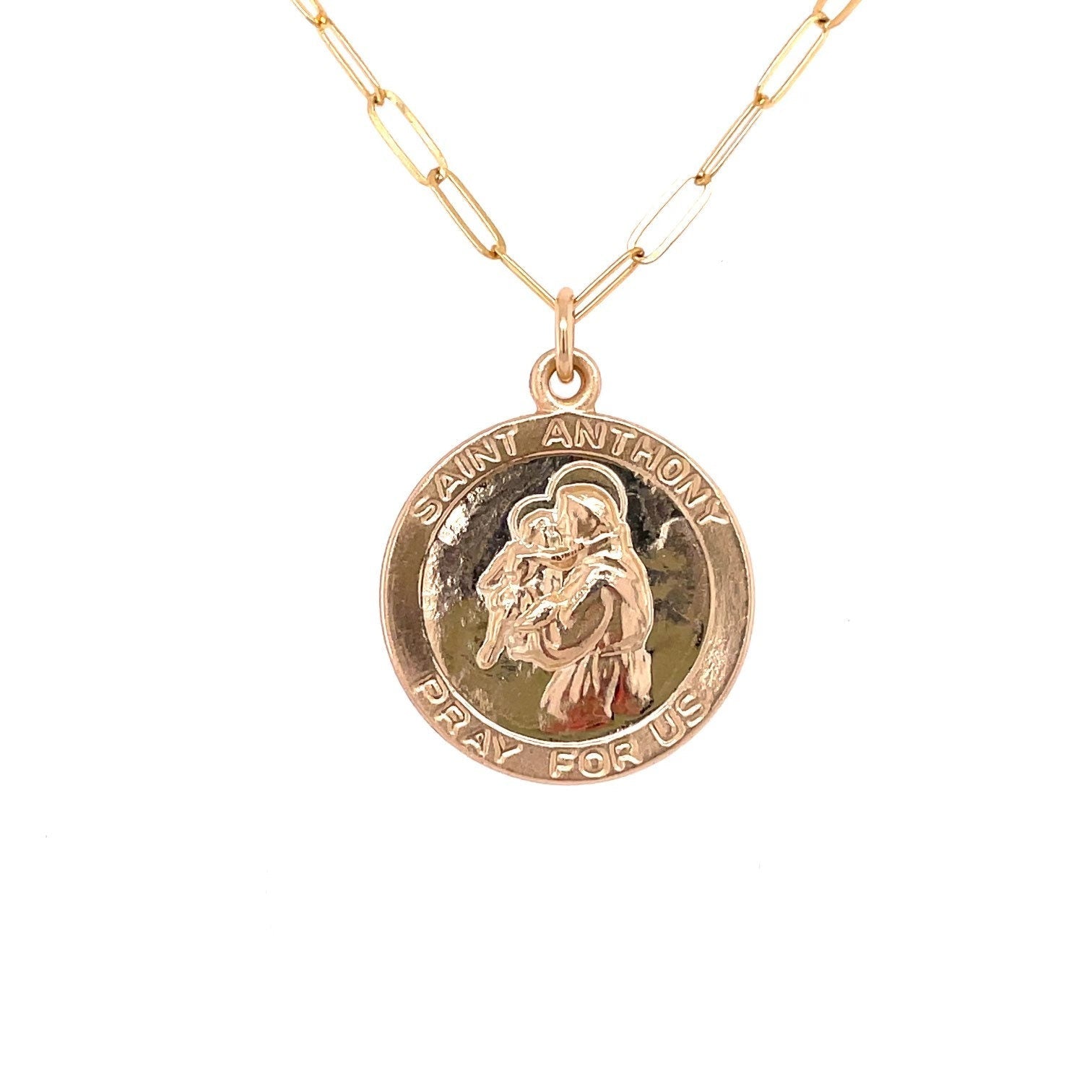 St Anthony Coin Necklace, Protection Necklace, Saint of Lost Items Hannah May Jewelry