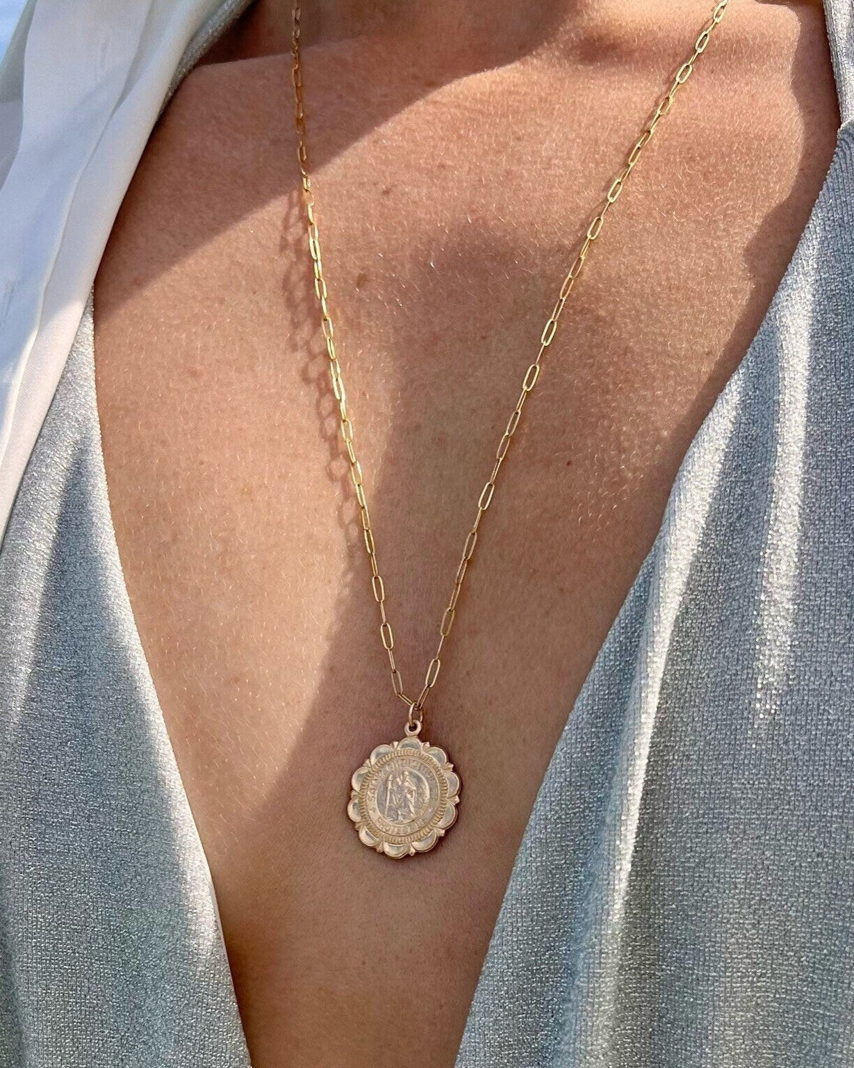 Large Gold Charm Necklace by Hannah May Jewelry