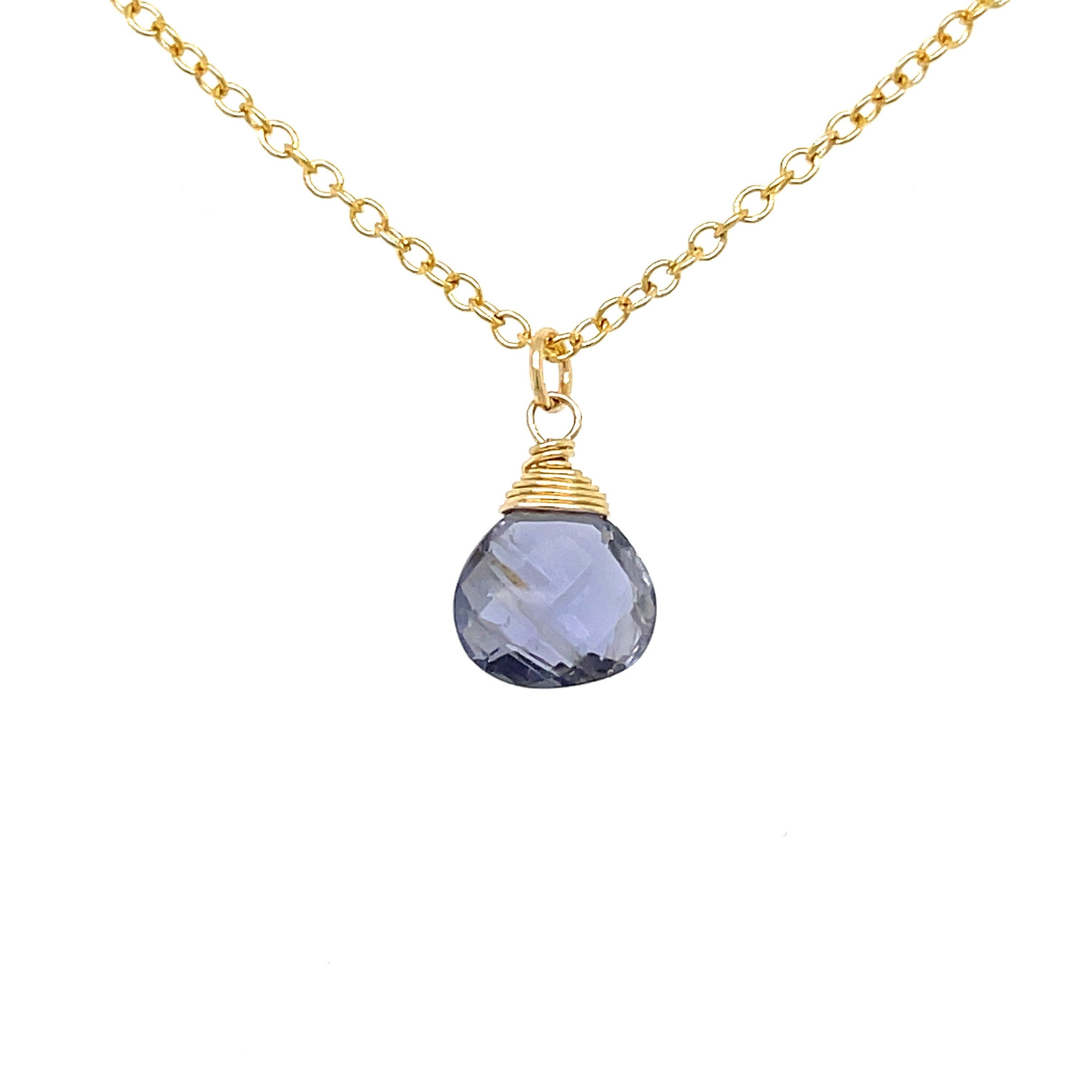 Iolite Necklace, September Birthstone Hannah May Jewelry