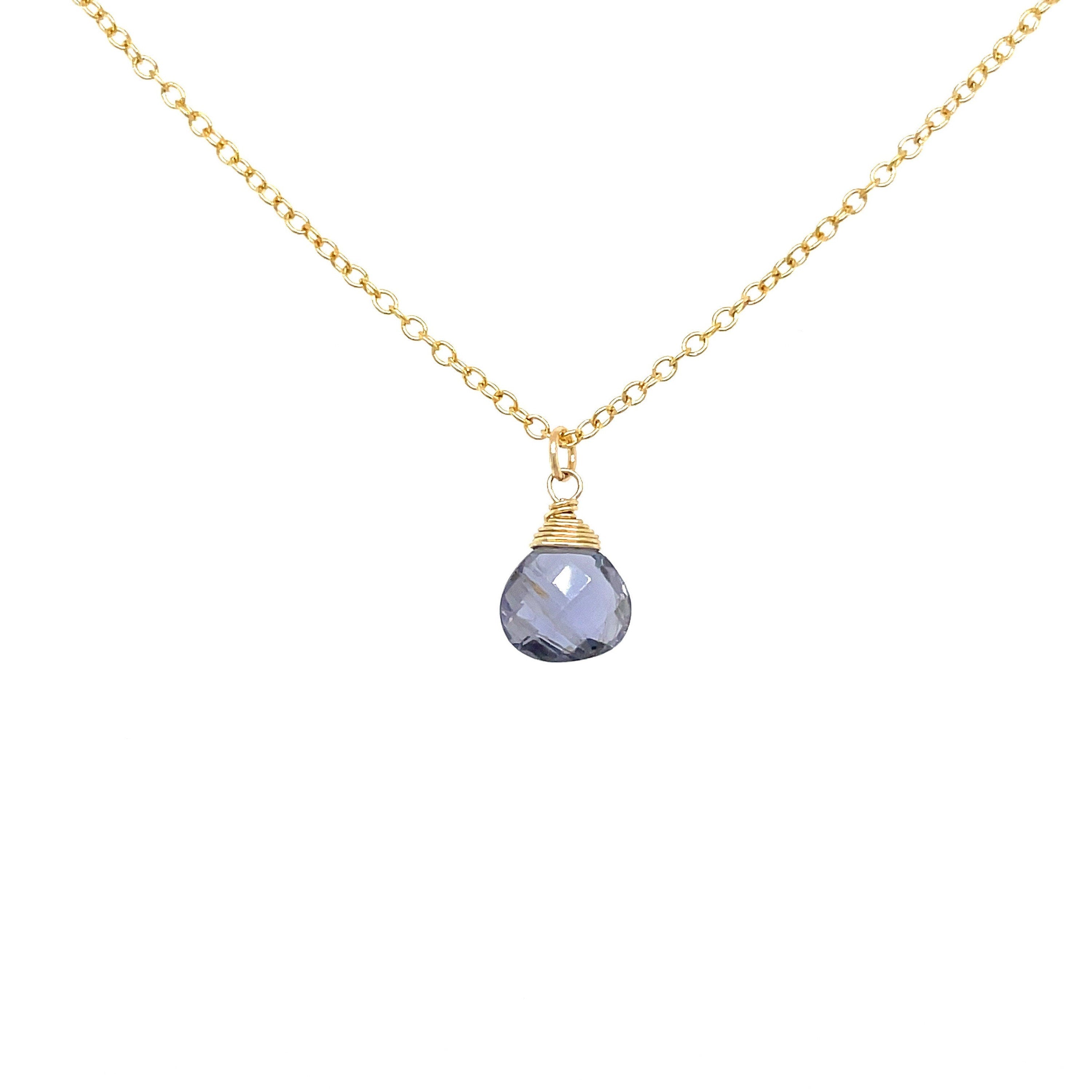 Iolite Necklace, September Birthstone Hannah May Jewelry