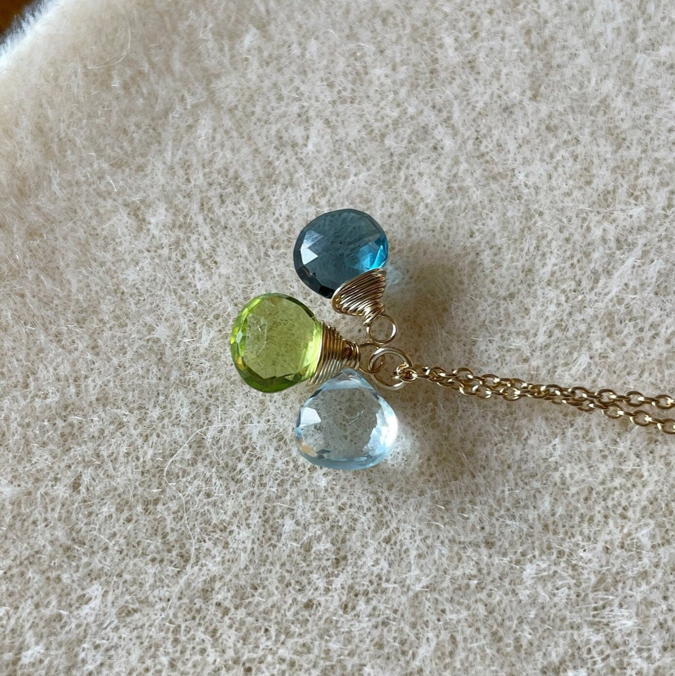 London Blue Topaz Necklace, December Birthstone Hannah May Jewelry