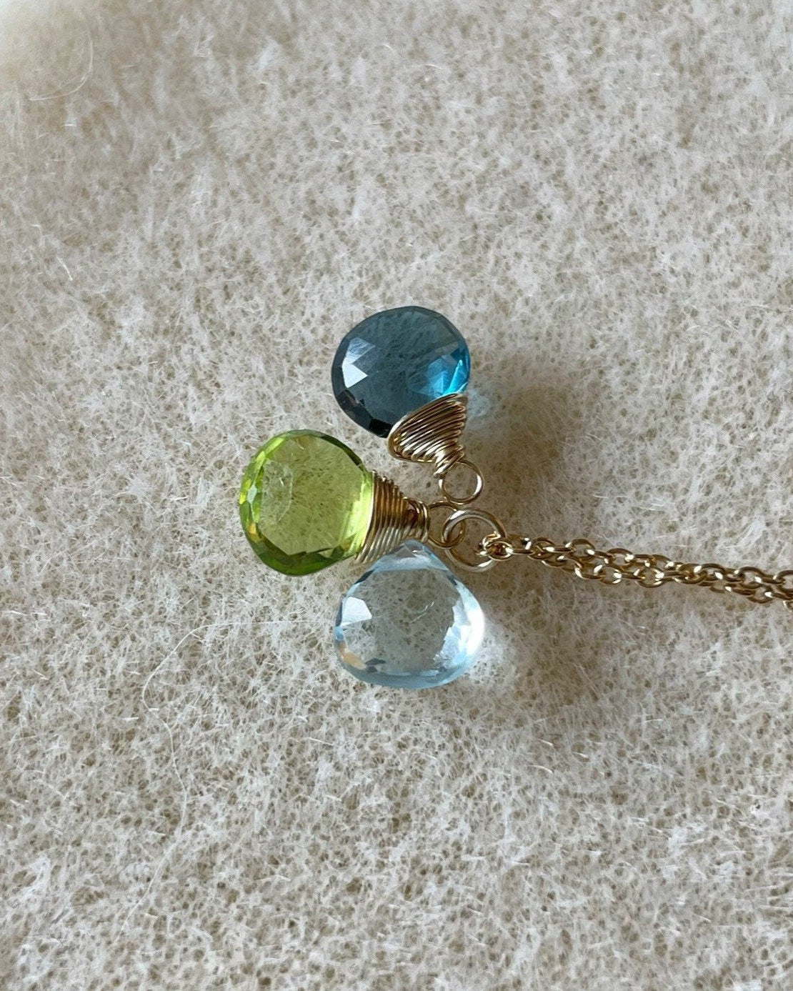 London Blue Topaz Necklace, December Birthstone Hannah May Jewelry