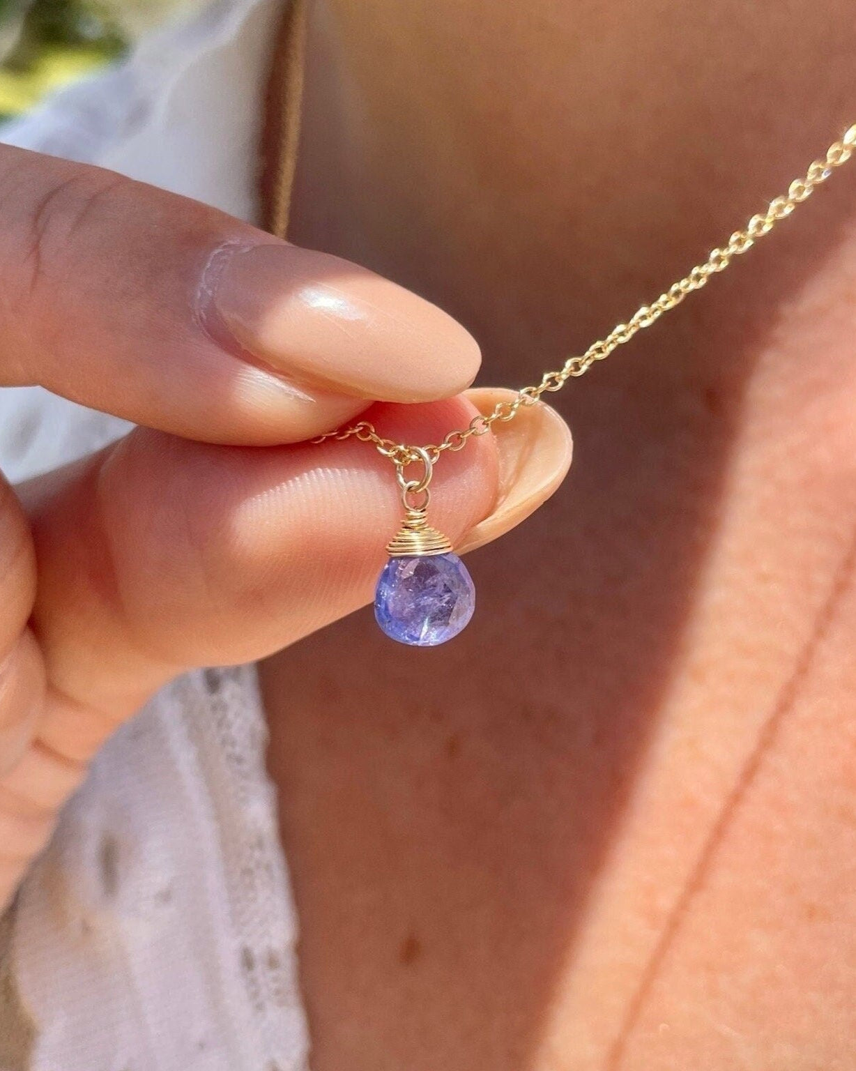 Tanzanite Necklace, December Birthstone Hannah May Jewelry
