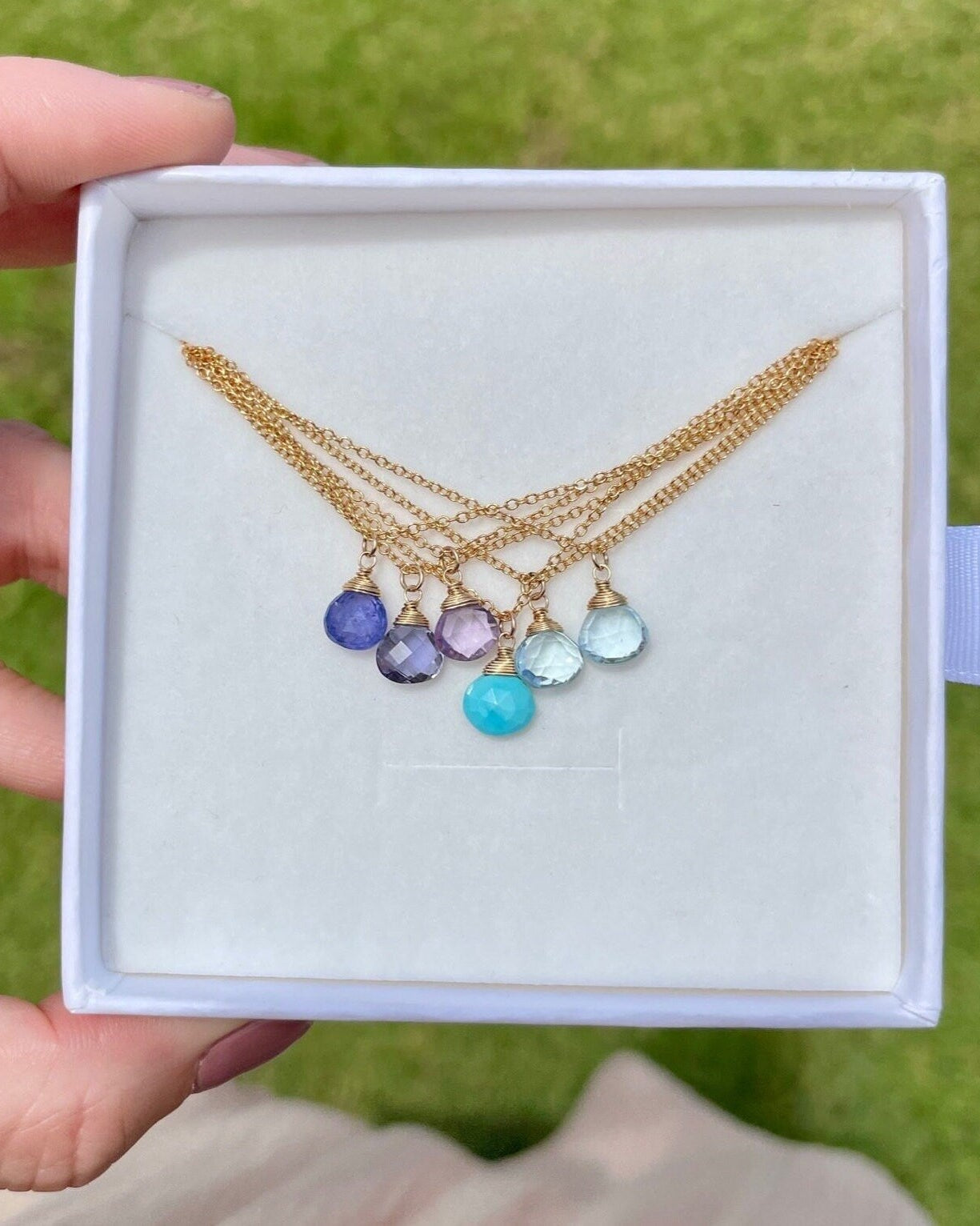 Blue Topaz Necklace, December Birthstone Hannah May Jewelry