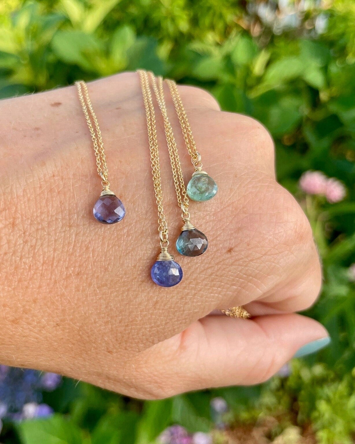 Iolite Necklace, September Birthstone Hannah May Jewelry