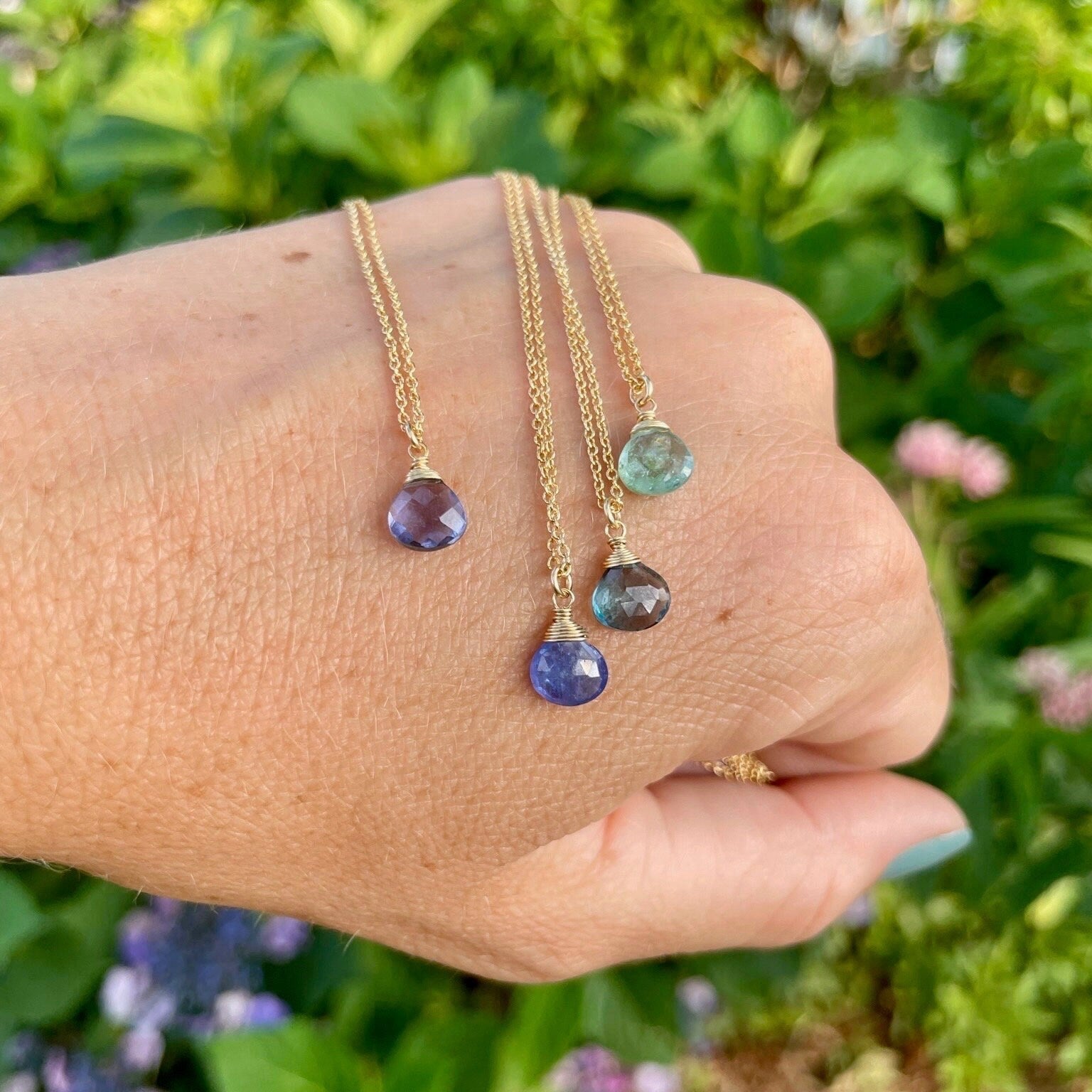 Iolite Necklace, September Birthstone Hannah May Jewelry