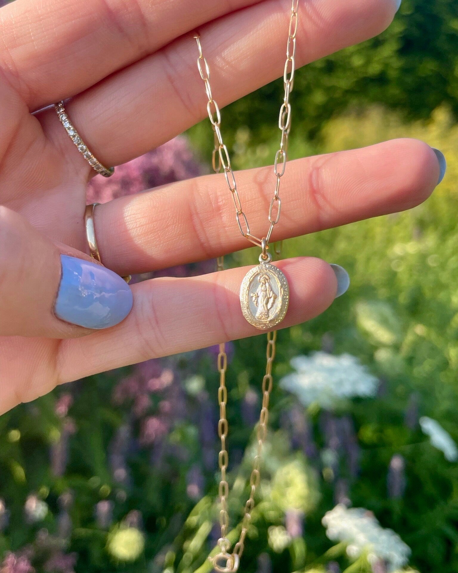 Mini Mother Mary Coin Necklace, Protection Necklace Hannah May Jewelry