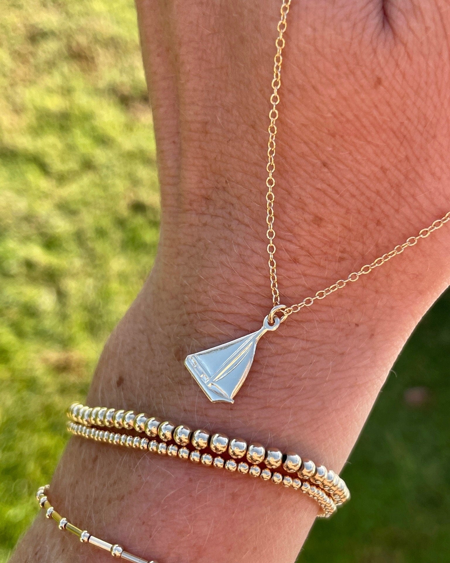 Small Gold Charm Necklace by Hannah May Jewelry