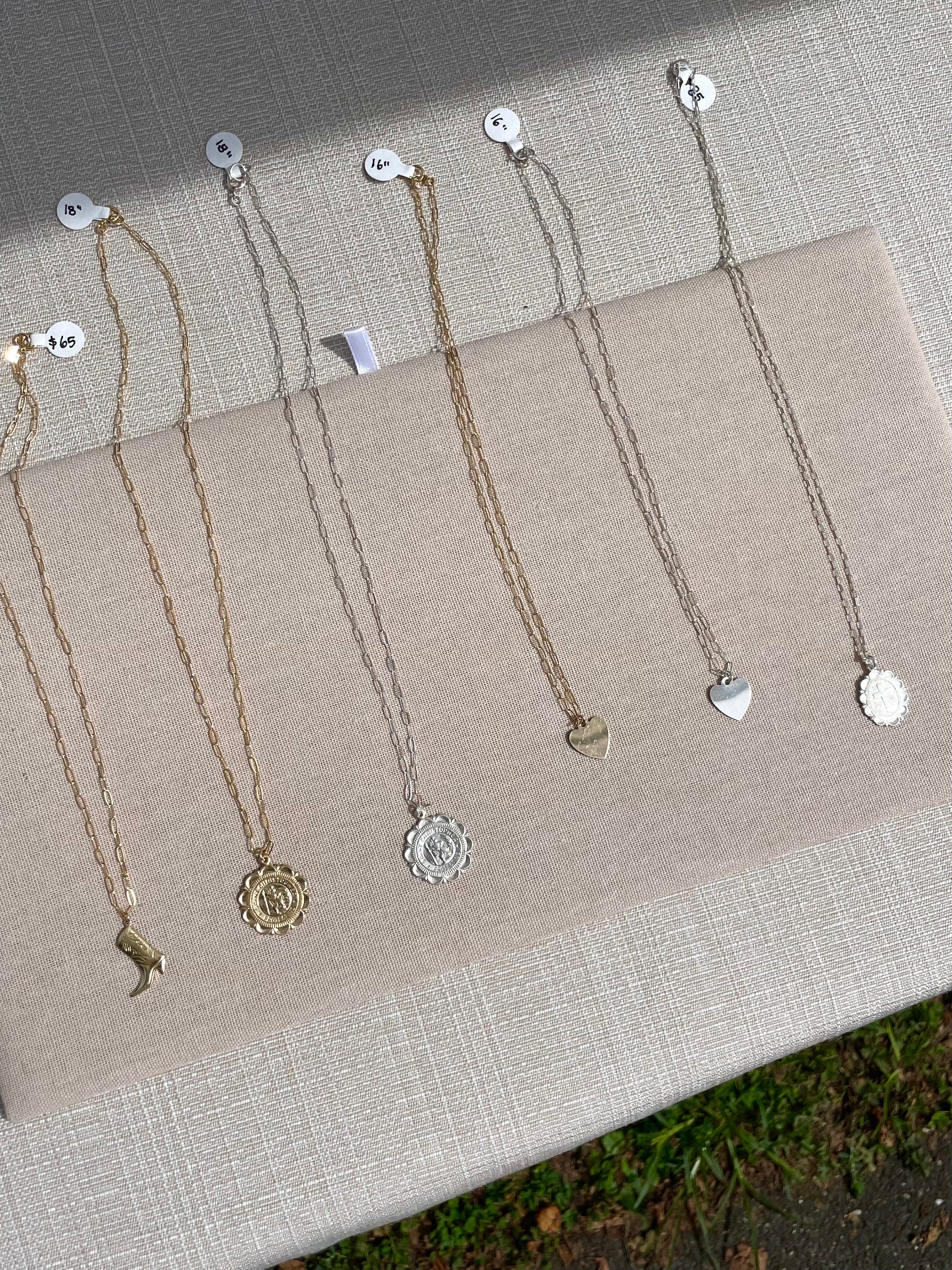 Gold Heart Charm Necklace Hannah May Jewelry