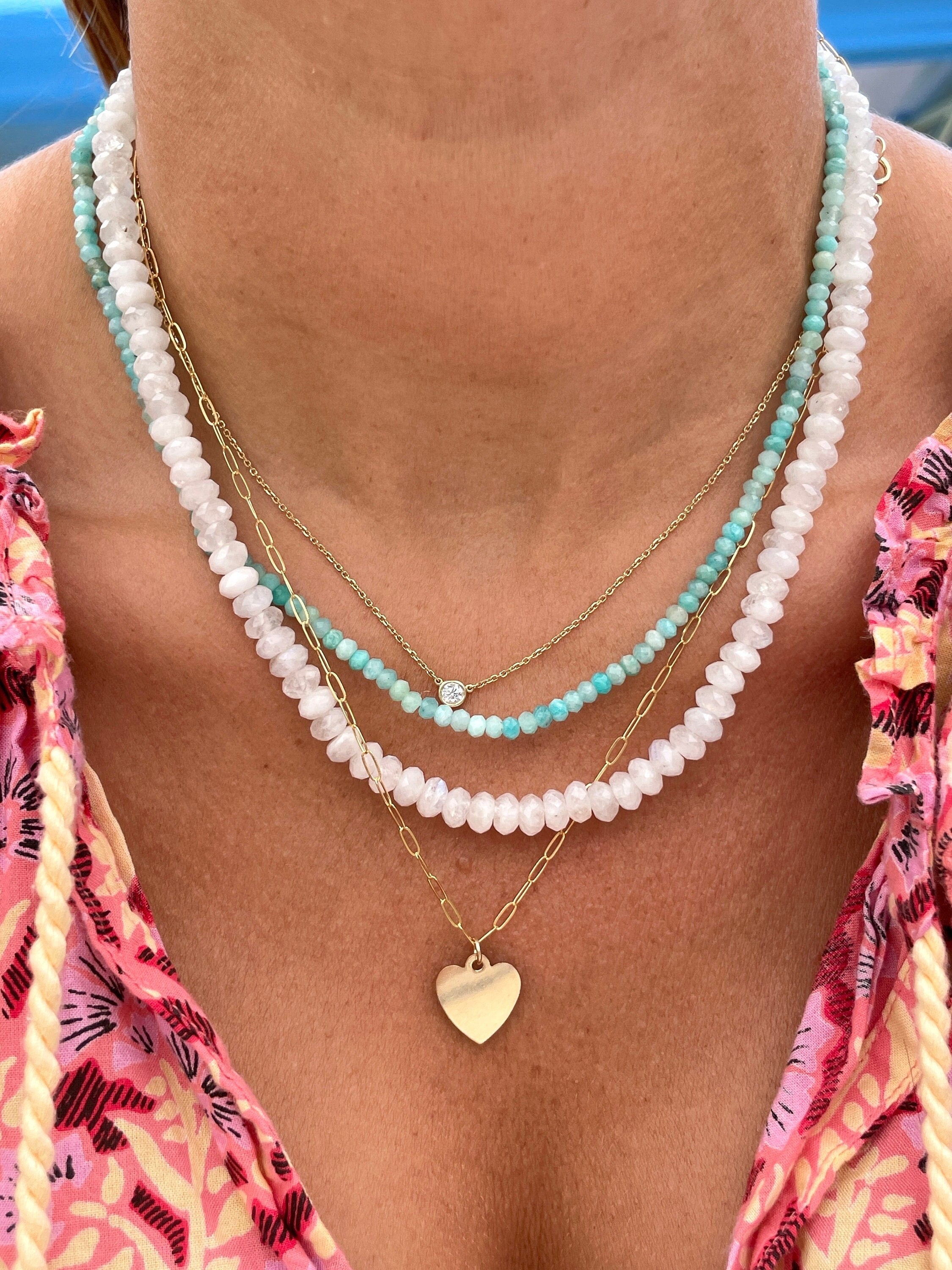 Gold Heart Charm Necklace Hannah May Jewelry