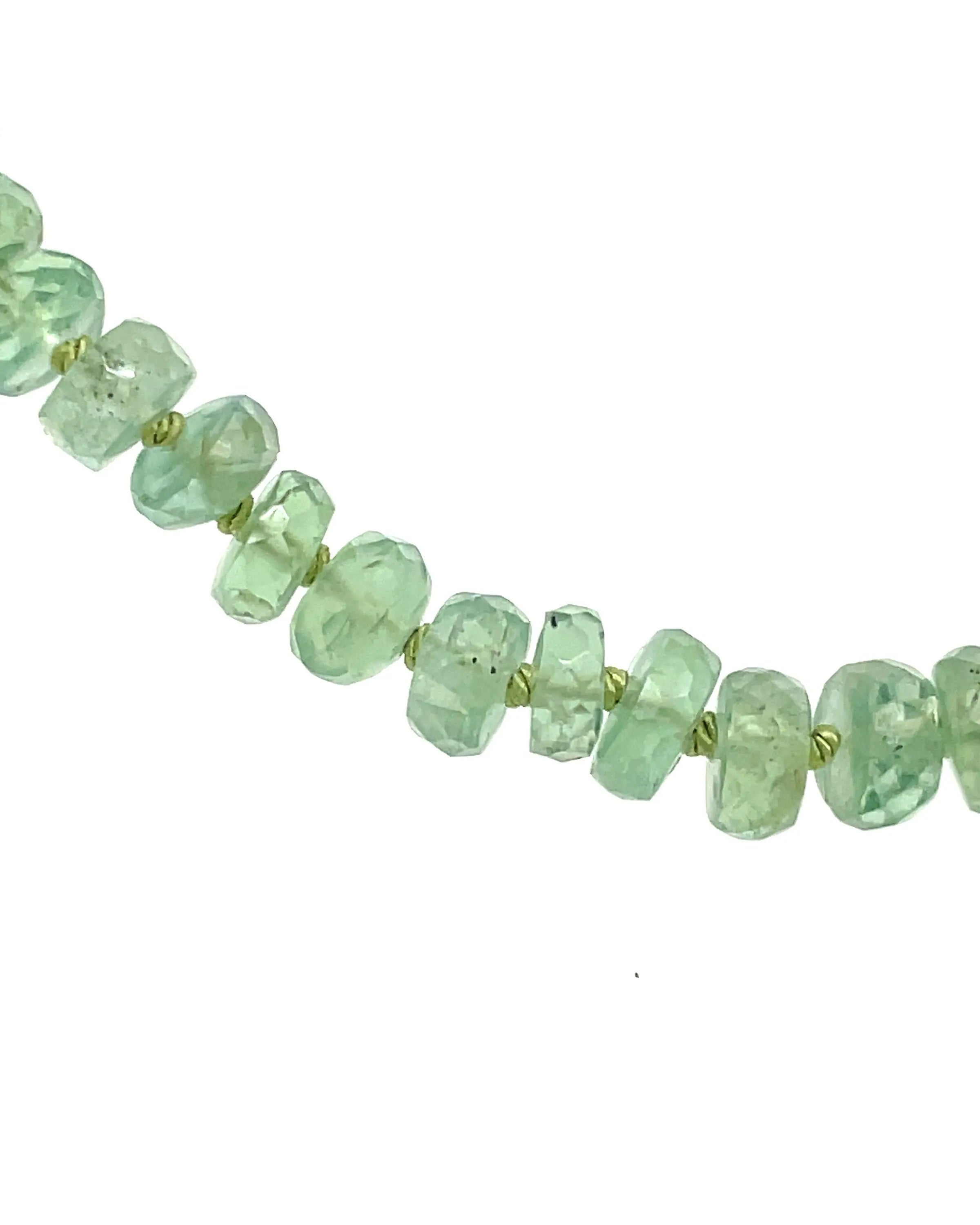 Kyanite Necklace Hand Knotted on Silk Hannah May