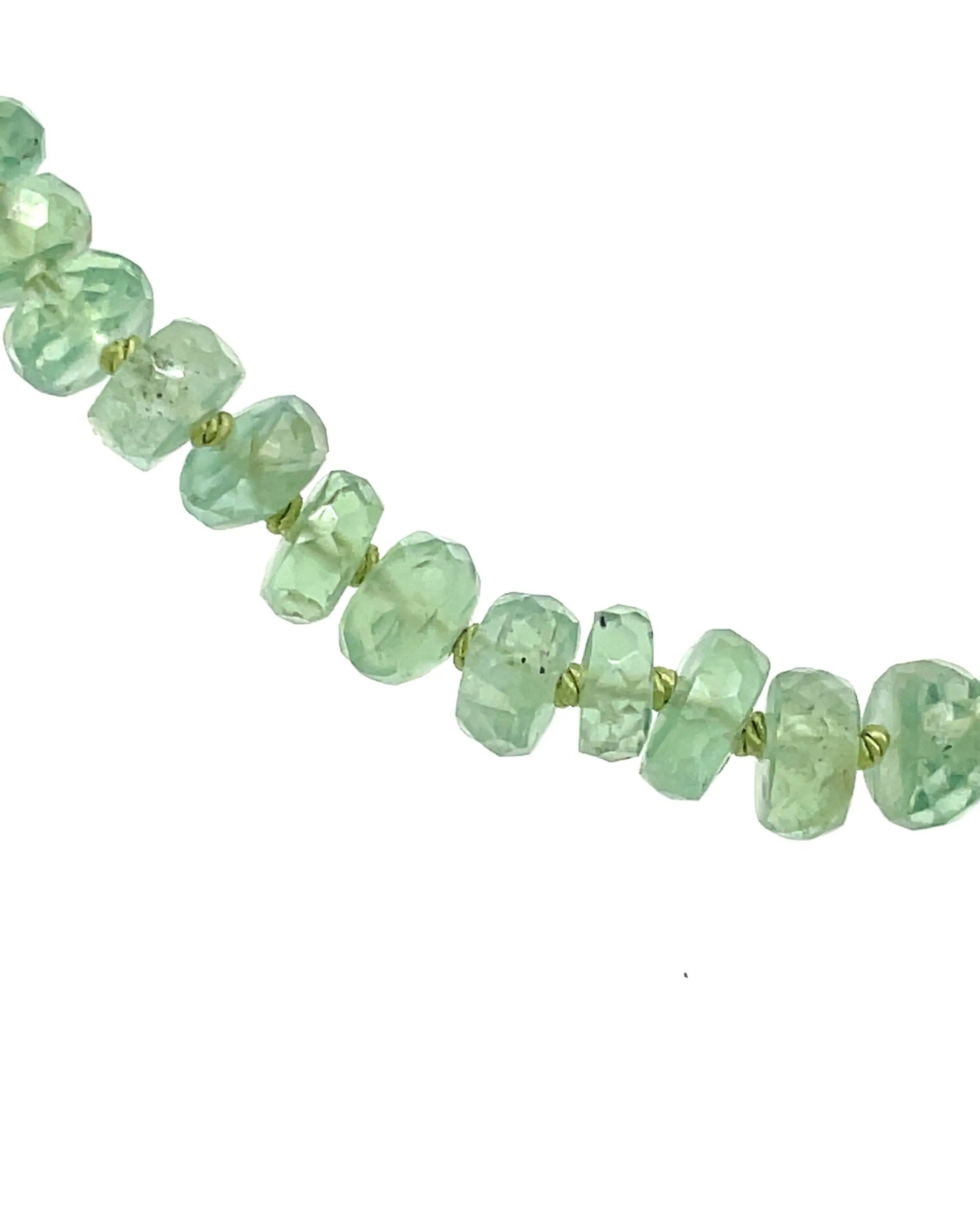 Kyanite Necklace Hand Knotted on Silk Hannah May