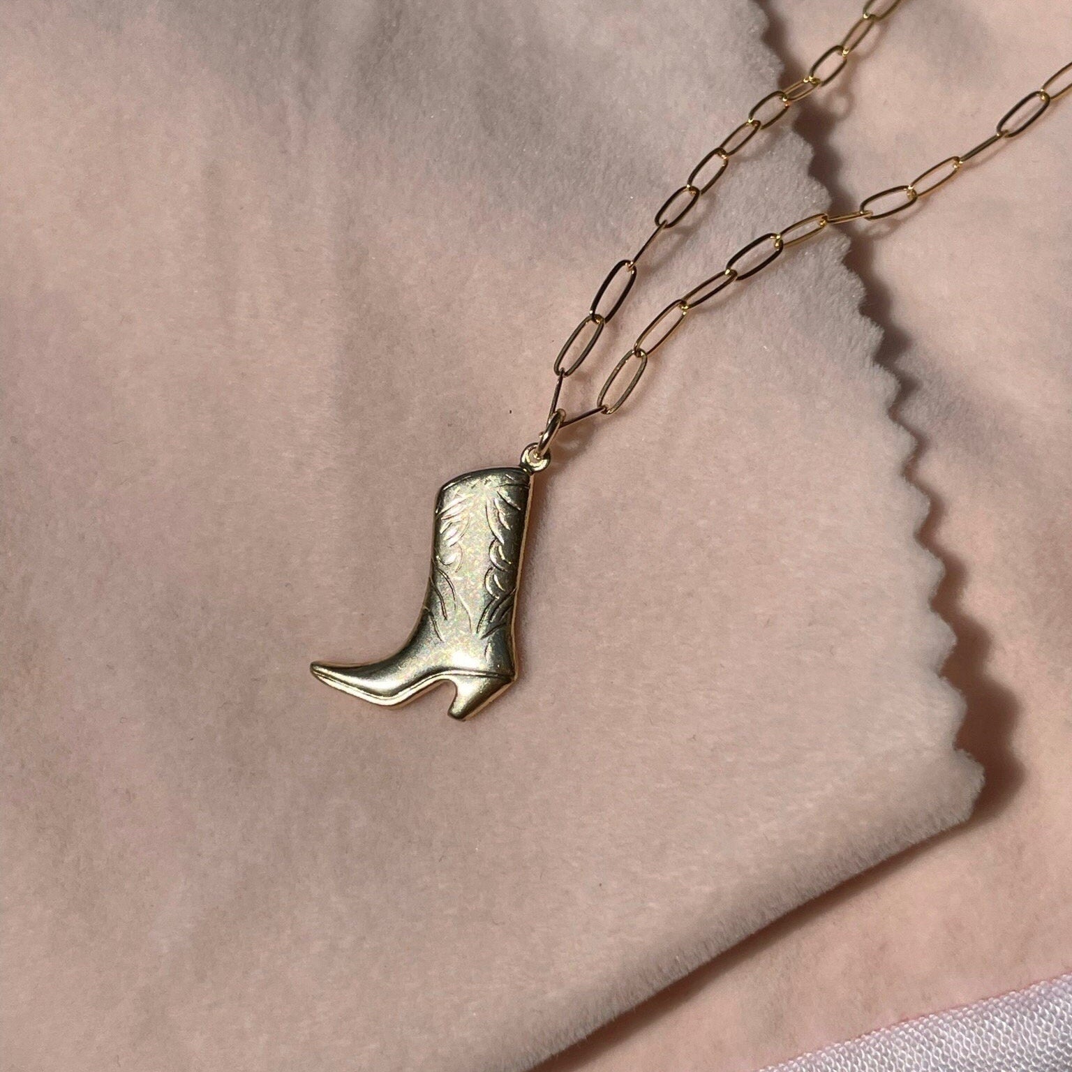 Cowboy Boot Charm Necklace Hannah May Jewelry