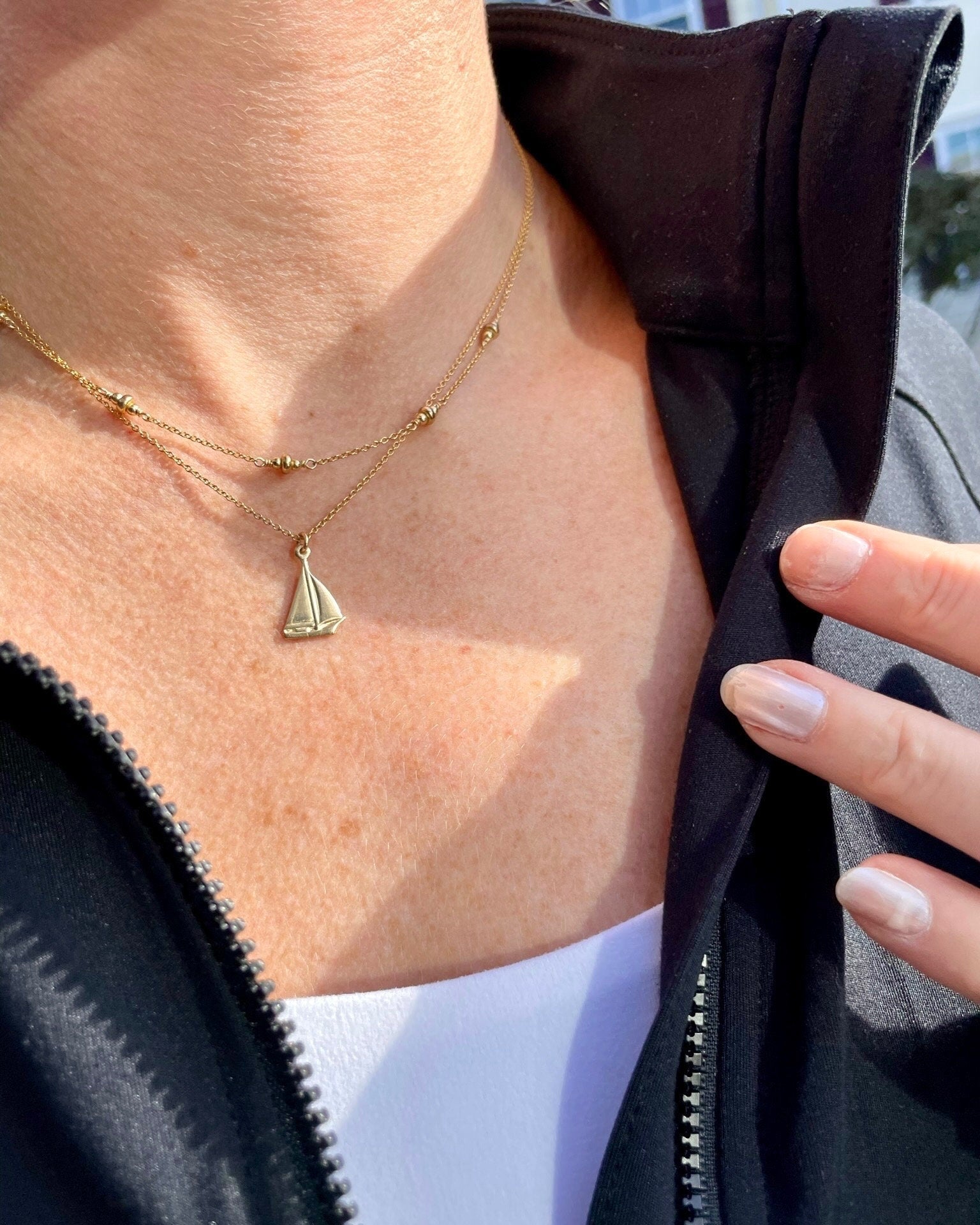 Small Gold Charm Necklace by Hannah May Jewelry