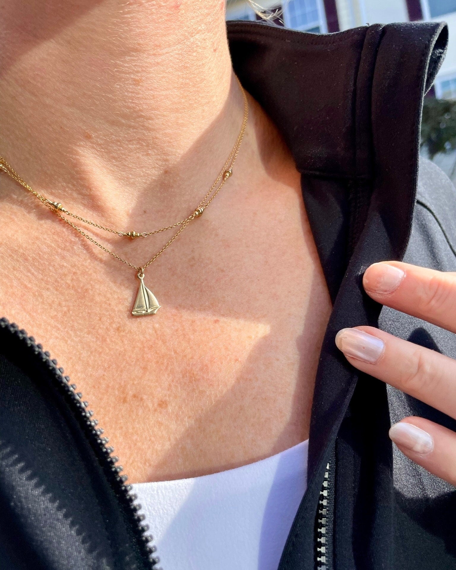 Small Gold Charm Necklace by Hannah May Jewelry