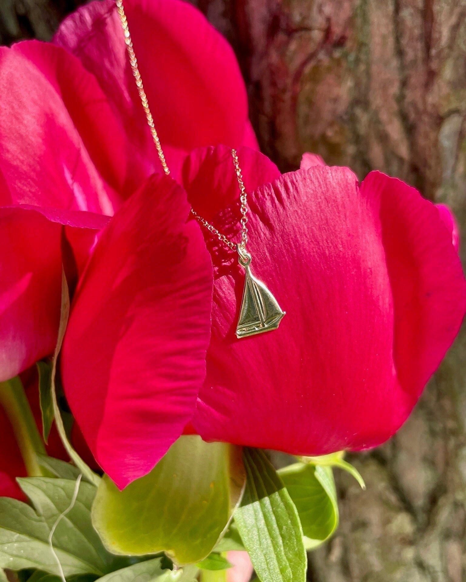 Small Gold Charm Necklace by Hannah May Jewelry