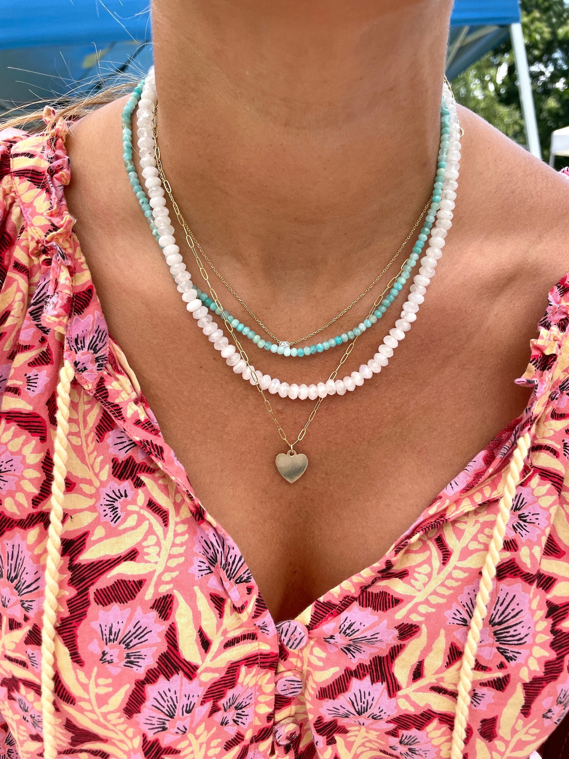 Gold Heart Charm Necklace Hannah May Jewelry