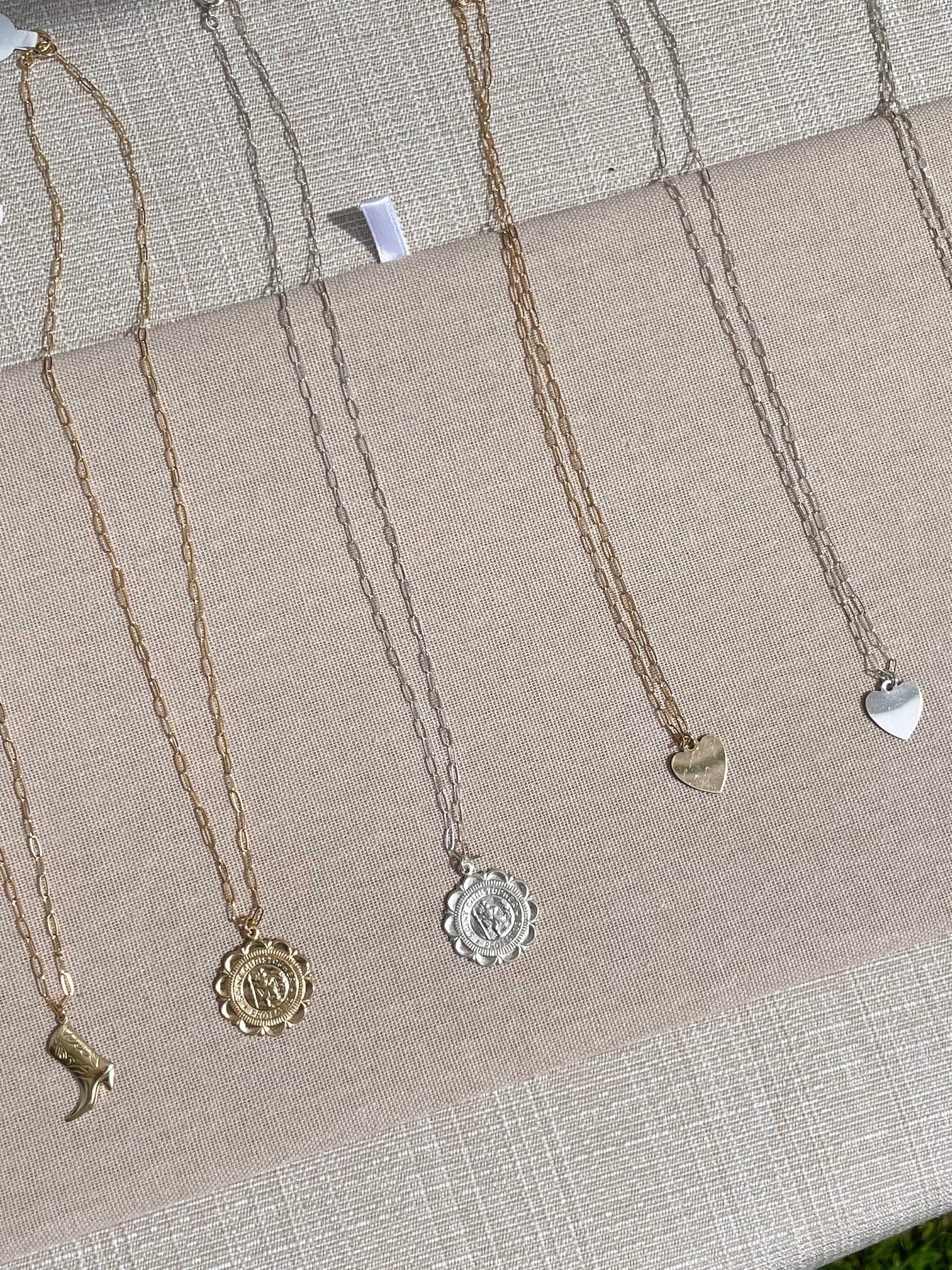 Large Gold Charm Necklace by Hannah May Jewelry