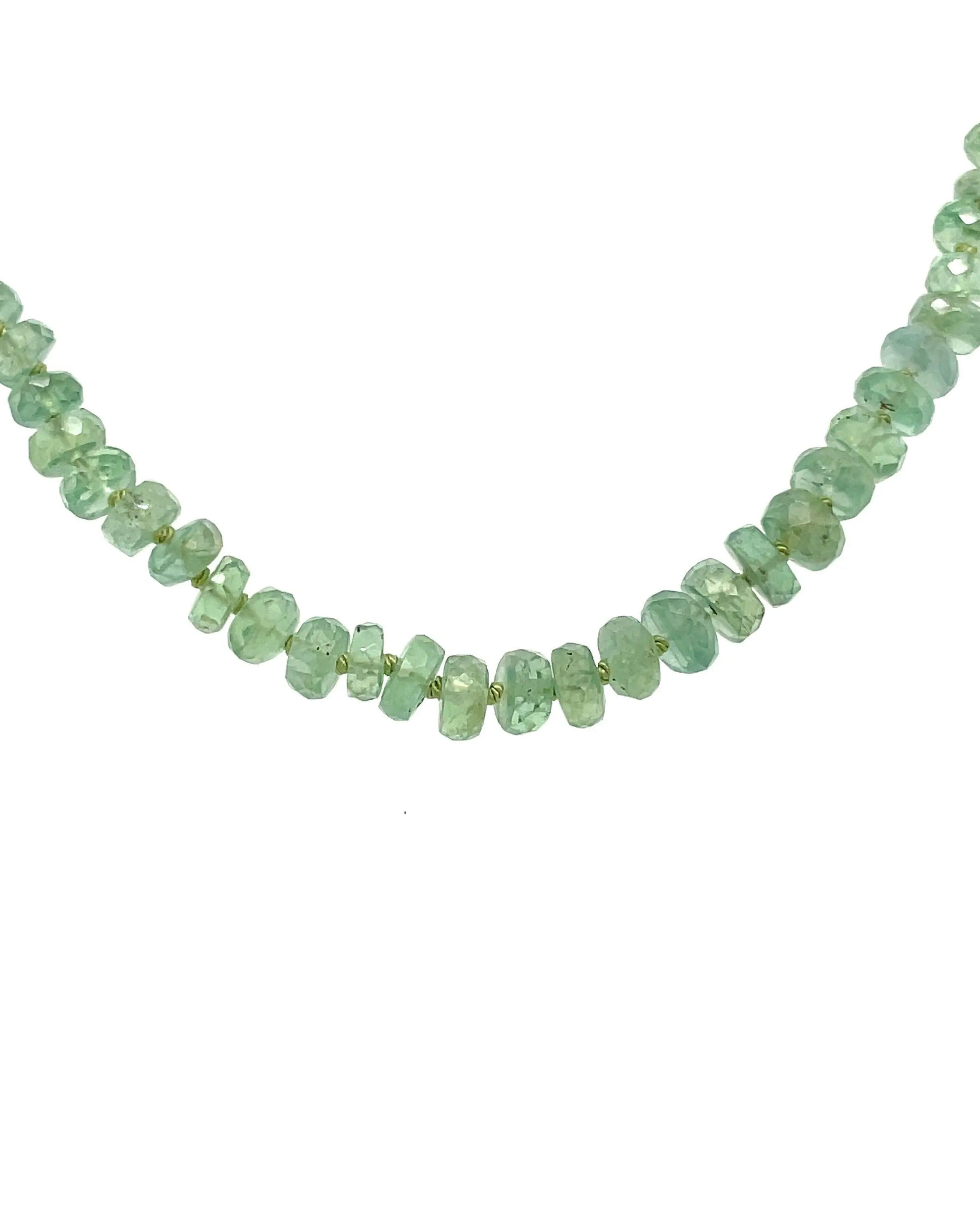 Kyanite Necklace Hand Knotted on Silk Hannah May