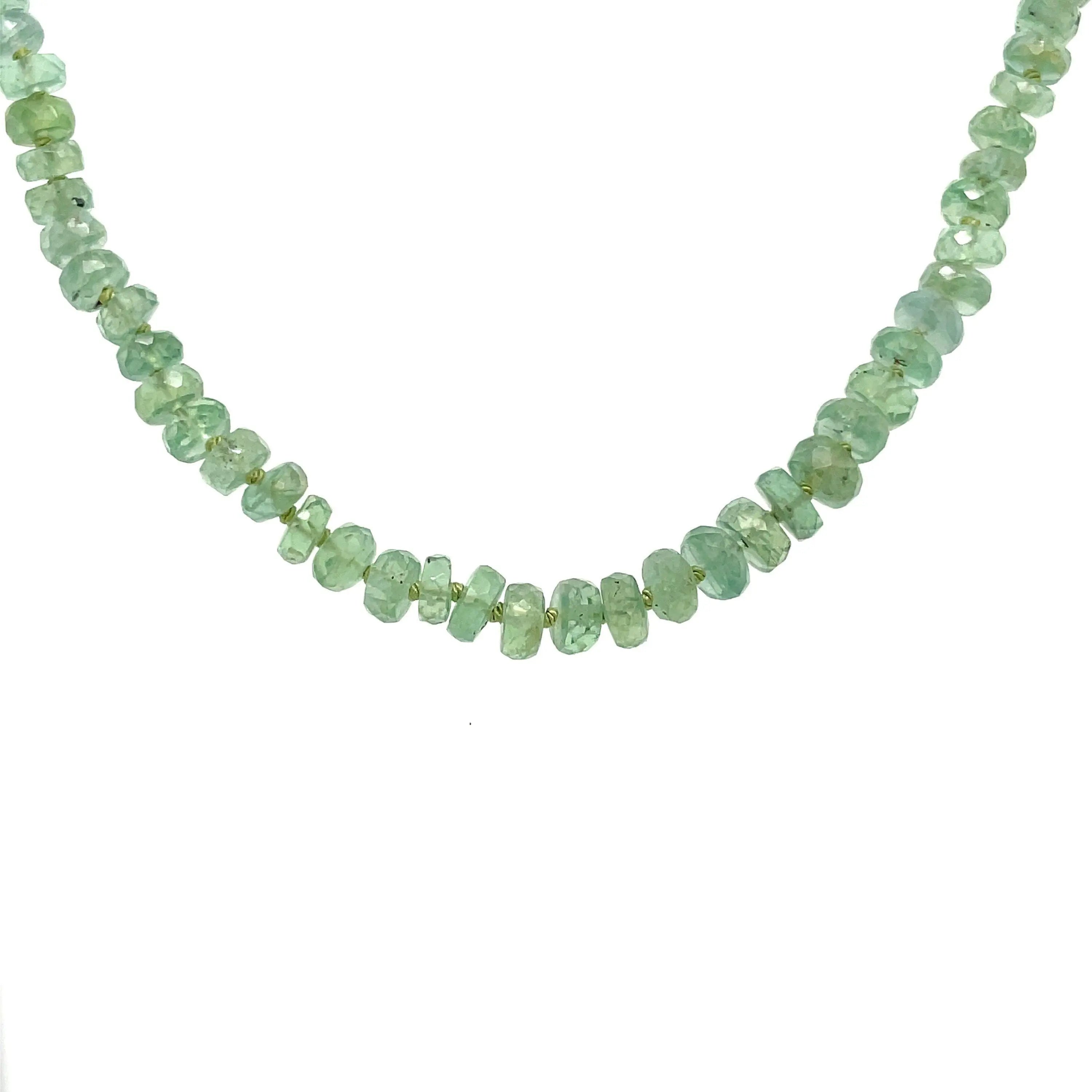 Kyanite Necklace Hand Knotted on Silk Hannah May