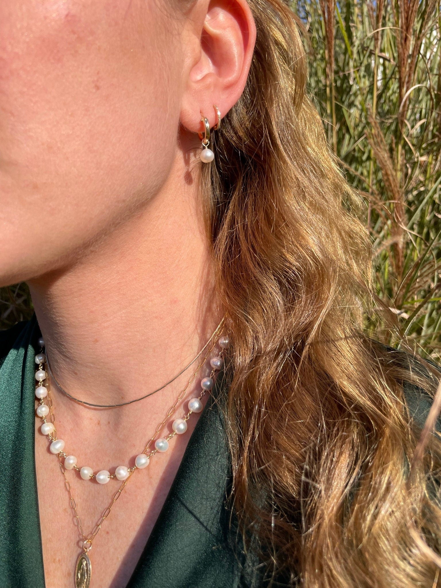 Pearl Chain Link Necklace Hannah May Jewelry