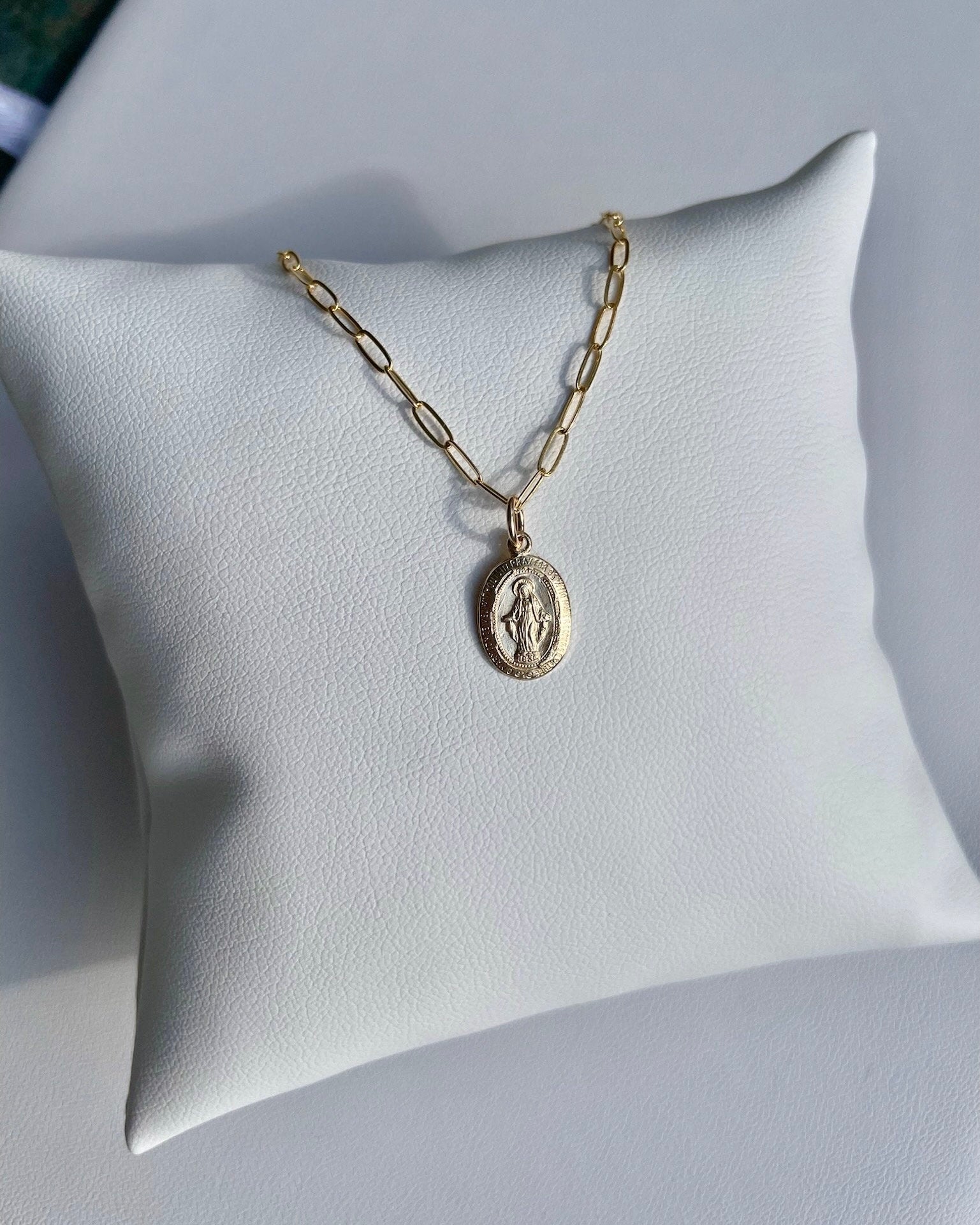 Mini Mother Mary Coin Necklace, Protection Necklace Hannah May Jewelry