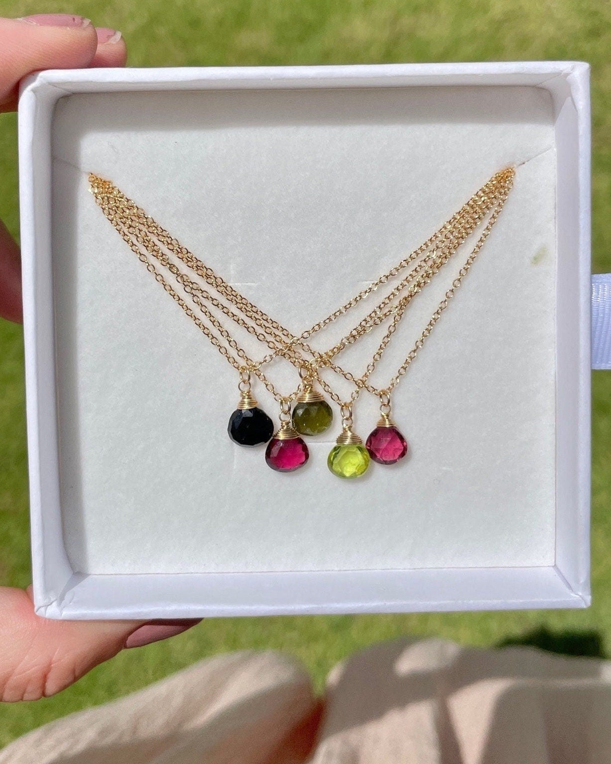 Peridot Necklace, August Birthstone Hannah May Jewelry