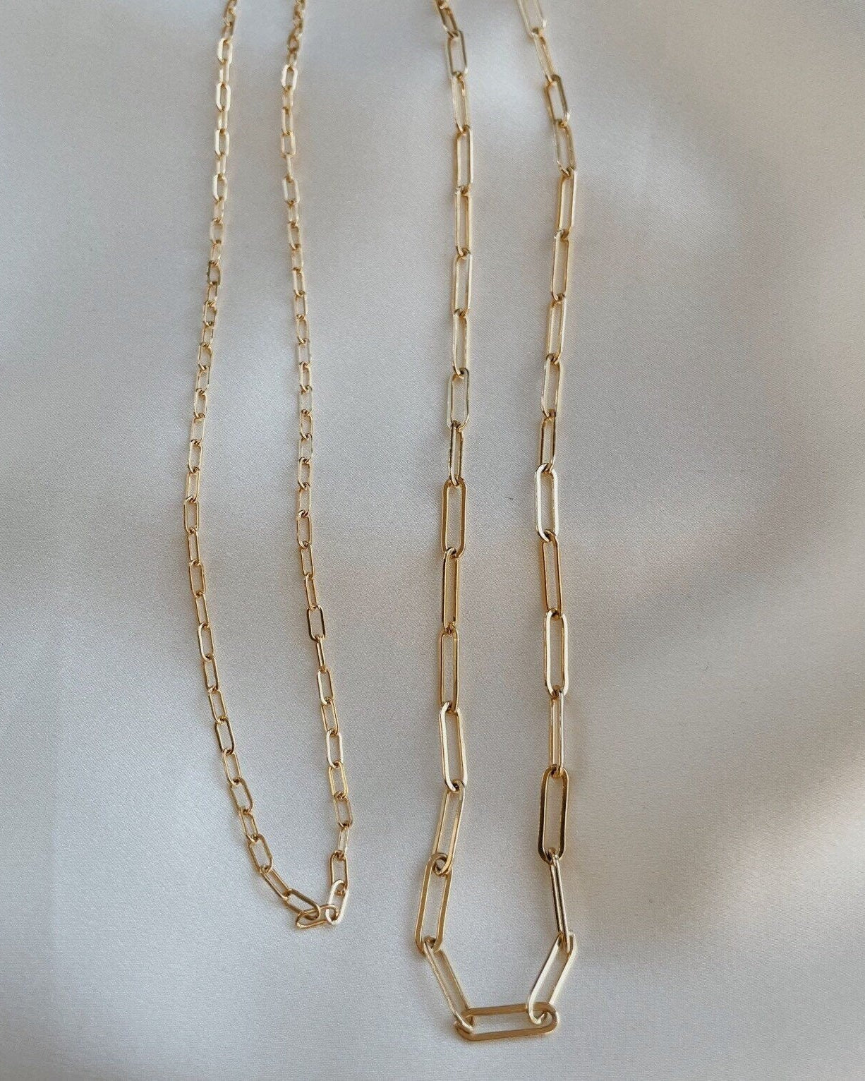 Gold Paperclip Chain Necklace by Hannah May Jewelry