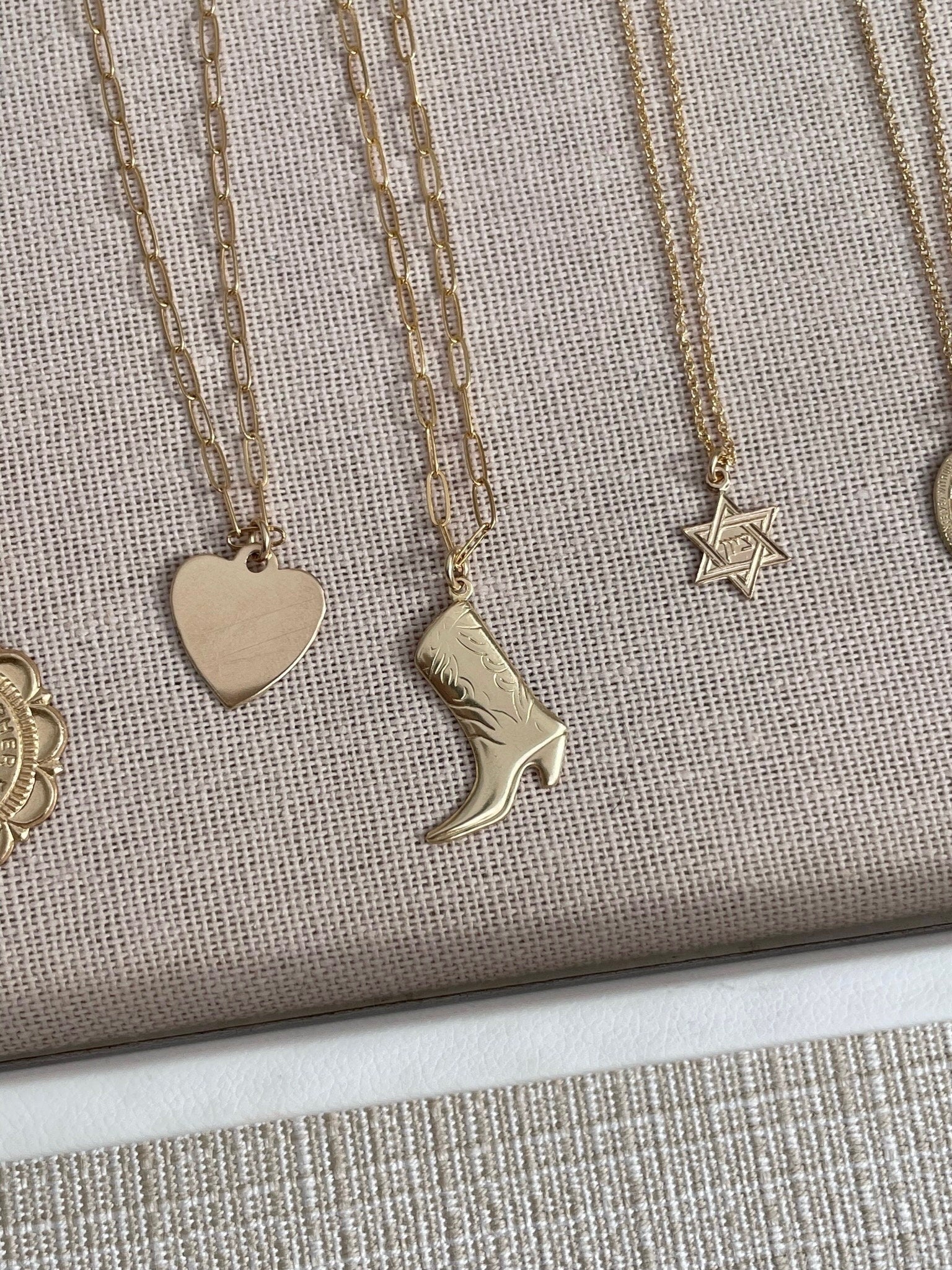 Gold Heart Charm Necklace Hannah May Jewelry