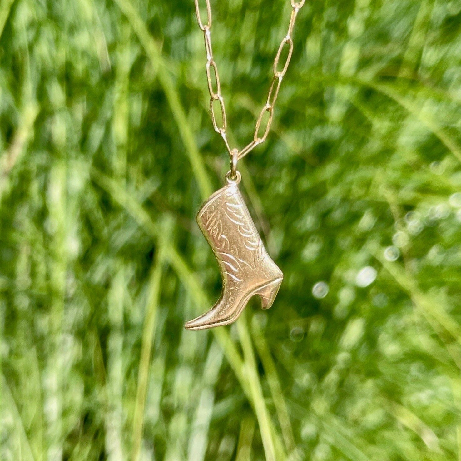 Cowboy Boot Charm Necklace Hannah May Jewelry